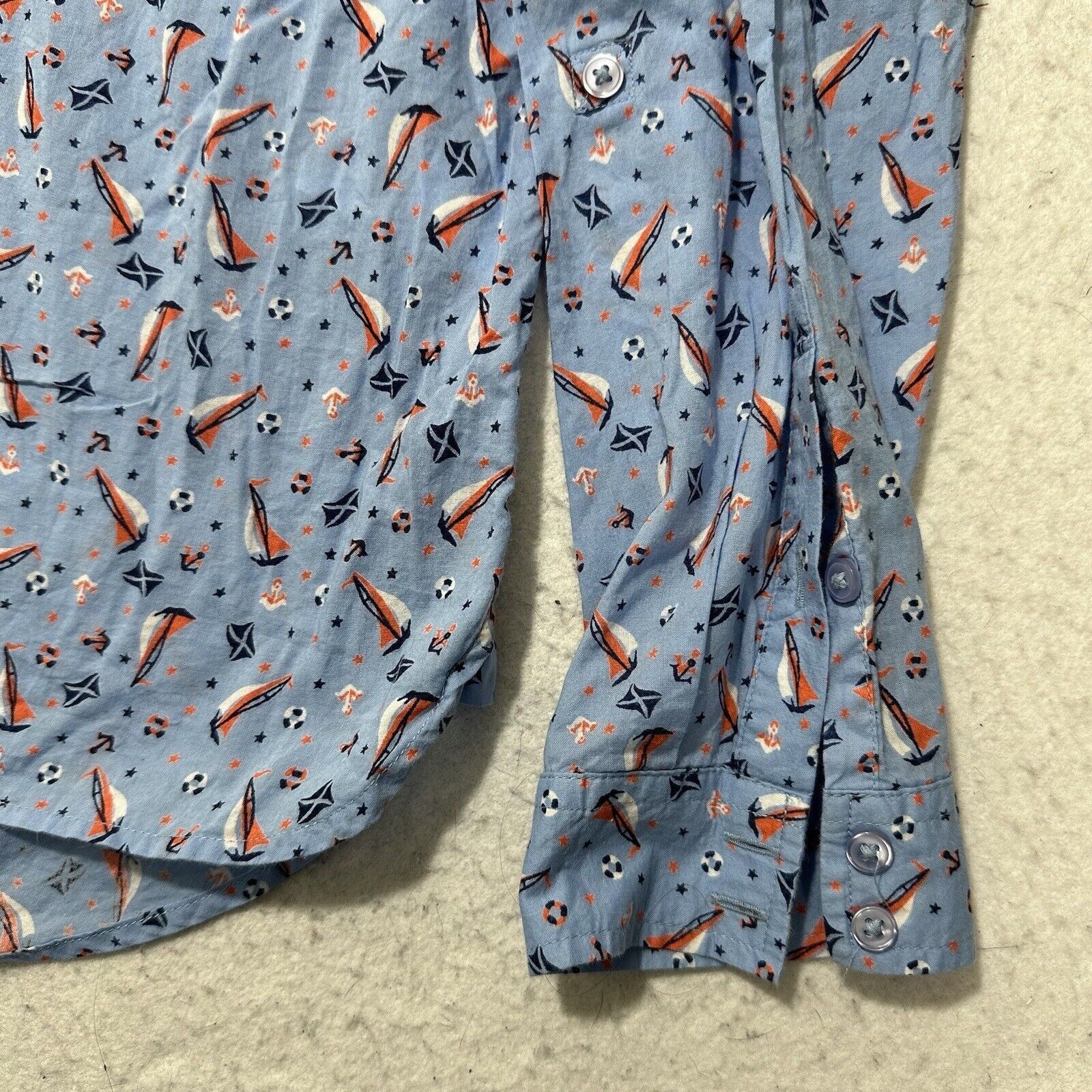 Gloria Vanderbilt Gloria Vanderbilt XL Sleepwear Button Up Shirt Boat Pattern Size XL / US 12-14 / IT 48-50 - 6 Thumbnail