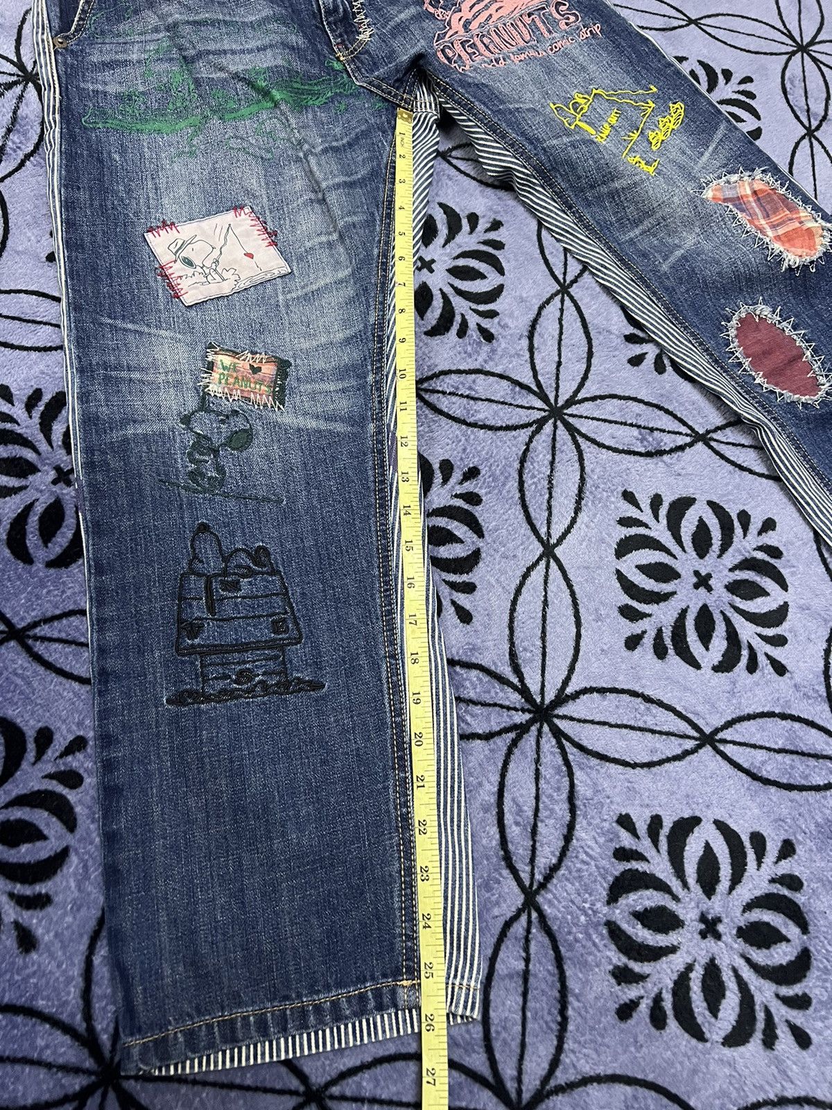 Peanuts × Vintage PEANUTS - Patchwork jeans Size 30" / US 8 / IT 44 - 20 Thumbnail