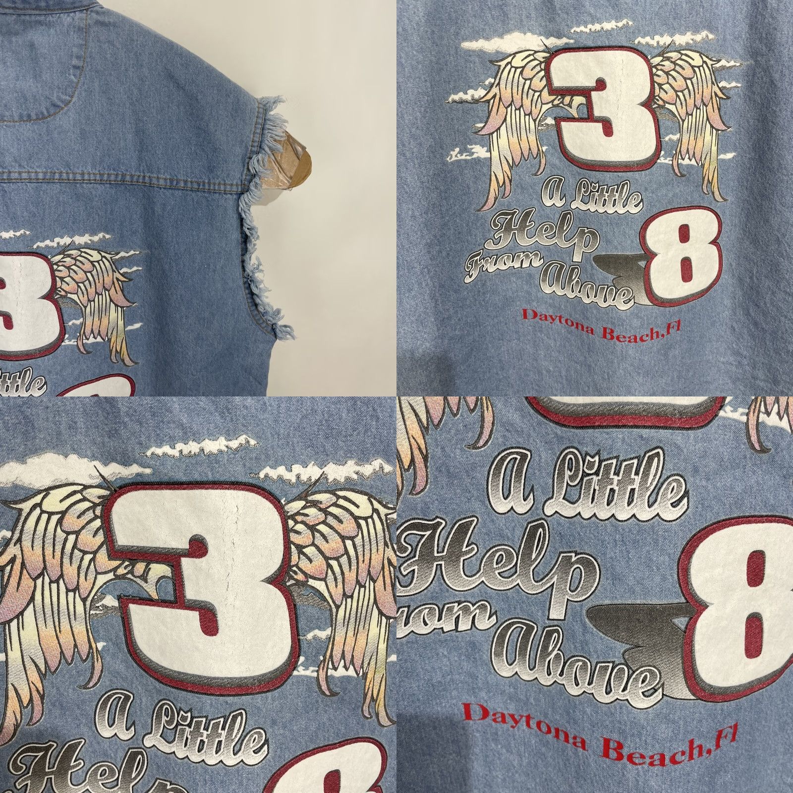 Vintage VINTAGE BIKER Design Vest Denim Blue Cotton Pocket Button Logo Biker Motorcycle Eagle Beach Daytona Bike Week Shirt Vest L Men Size US L / EU 52-54 / 3 - 9 Thumbnail