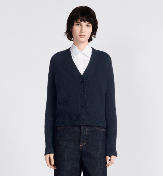 Dior o1w1db10525 144G54 Button Cardigan in Blue Size XS / US 0-2 / IT 36-38 - 4 Thumbnail
