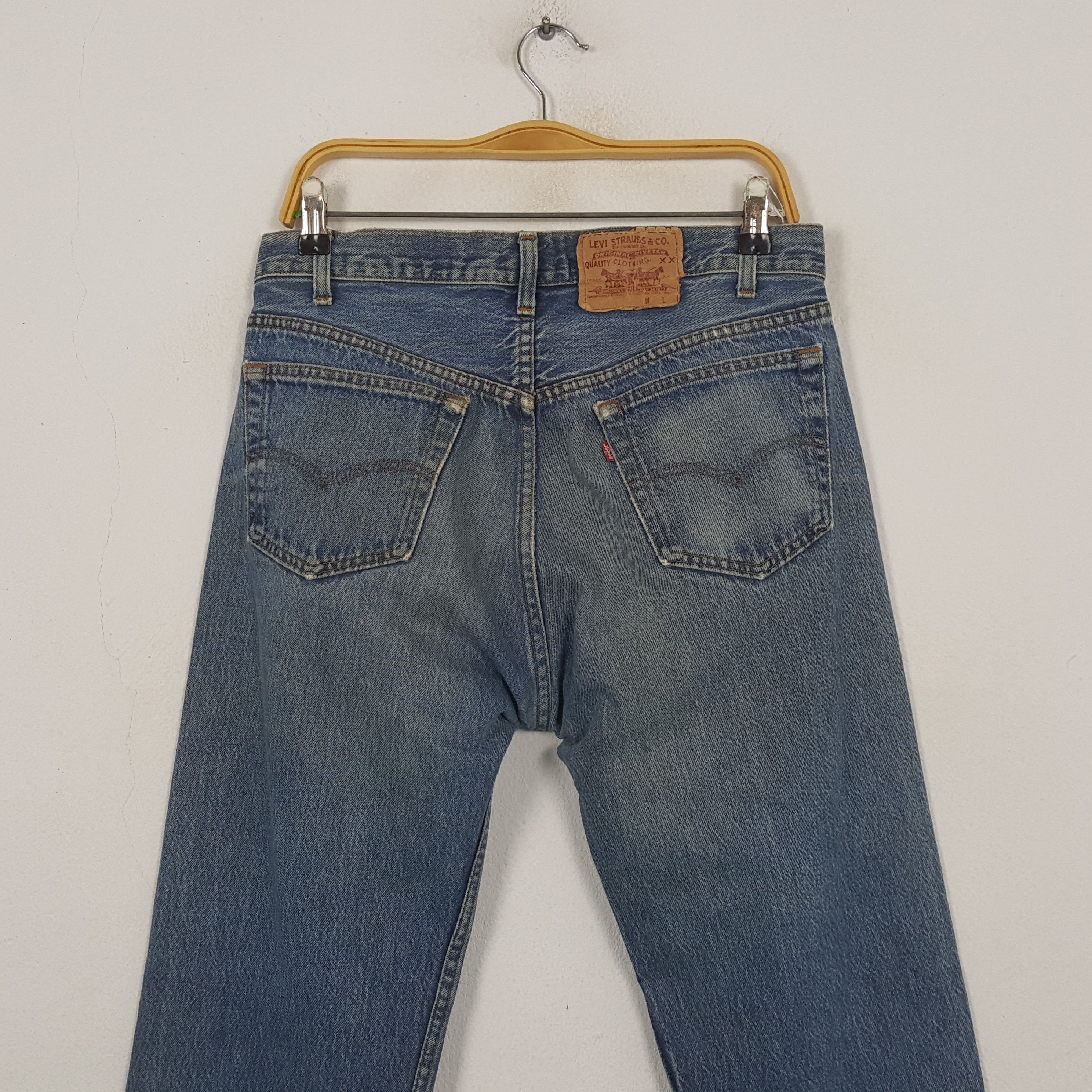 Levi's Vintage 90's Levi's 501 Distressed Denim RR9 Size US 33 - 5 Thumbnail