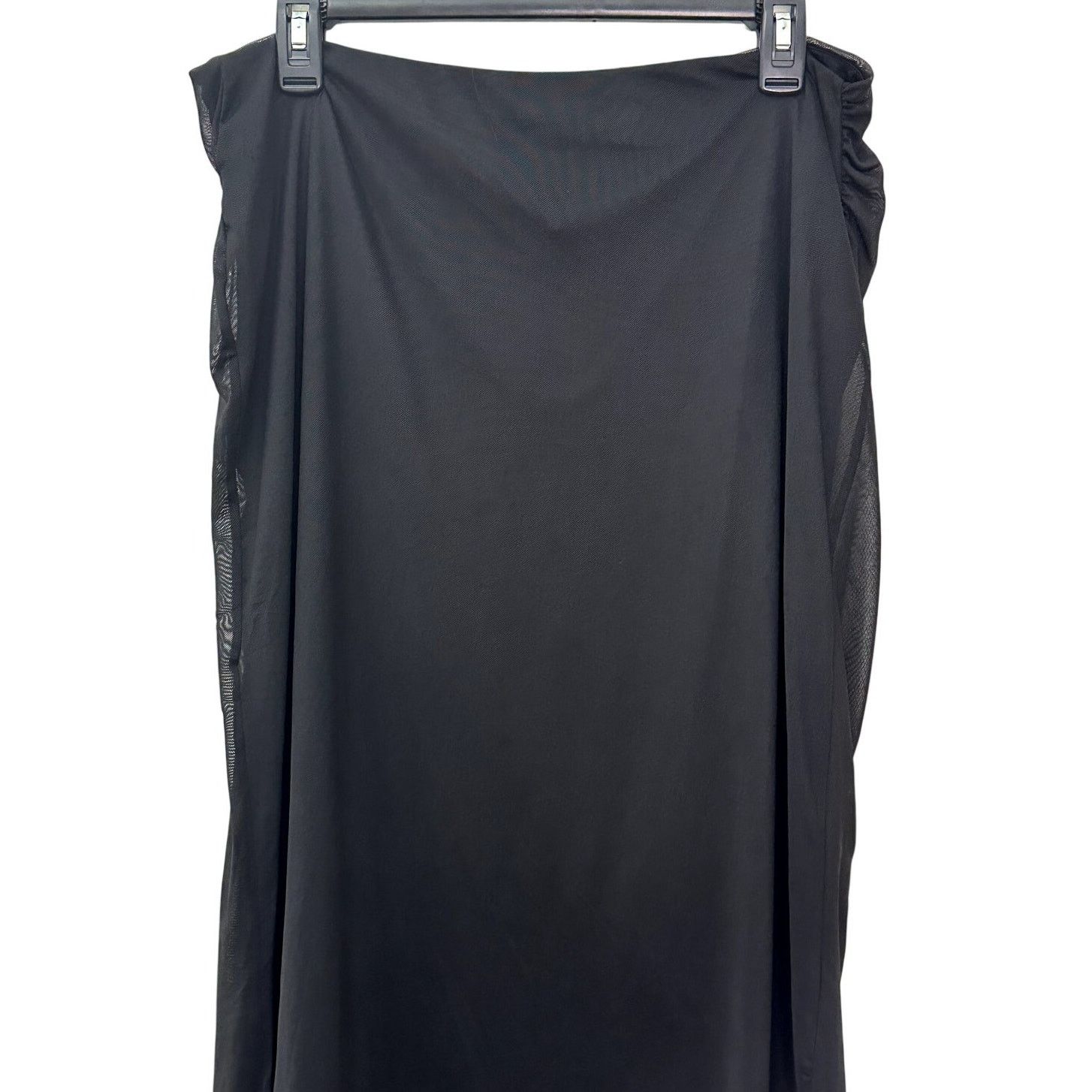 Topshop Topshop Women's Black Chaneal Ruched Mesh Maxi Skirt 10 NWT Size 30" / US 8 / IT 44 - 6 Thumbnail