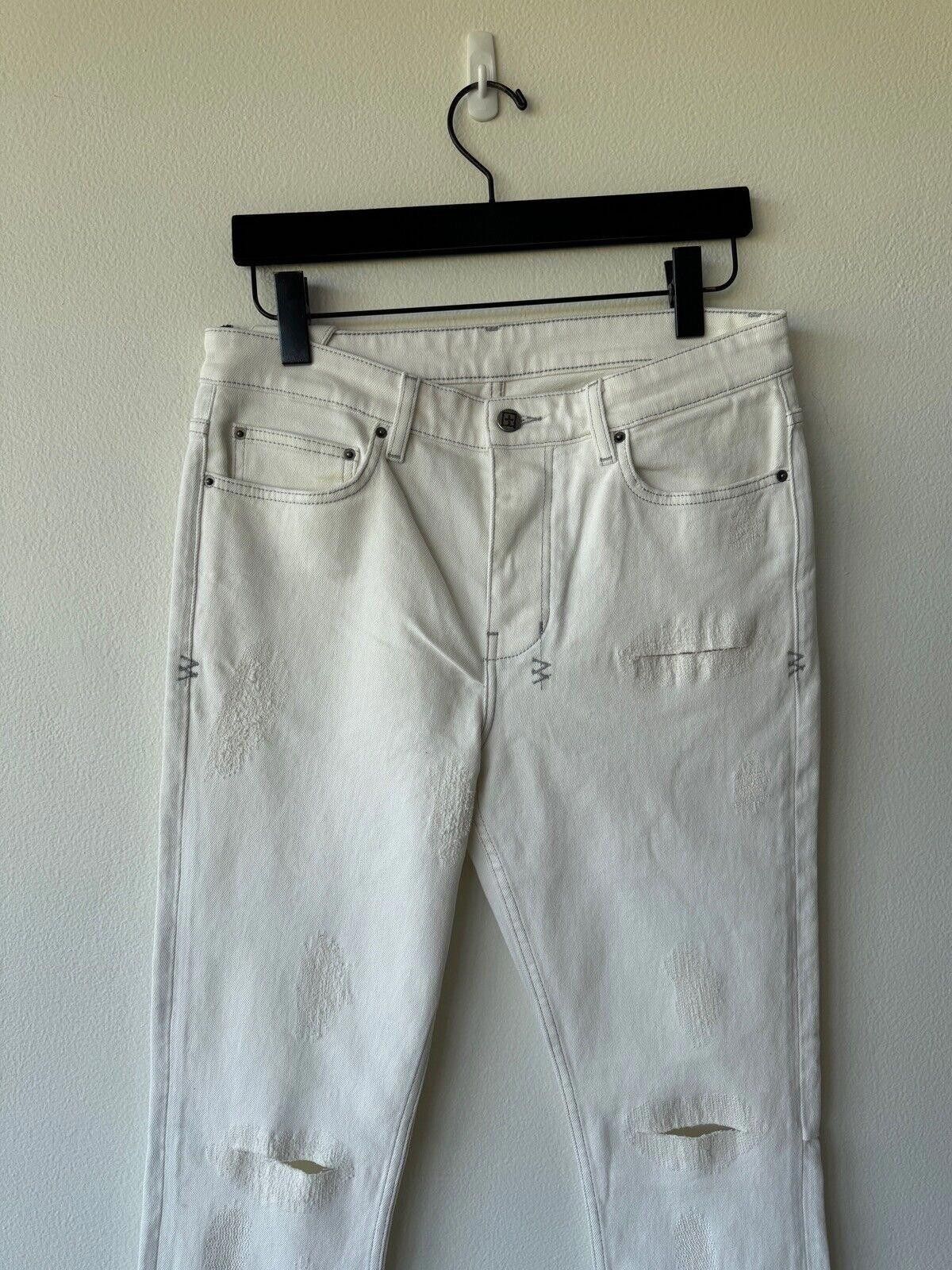 Ksubi new Ksubi mens denim jean chitch 32 stitches ivory white rip Size US 32 / EU 48 - 2 Thumbnail