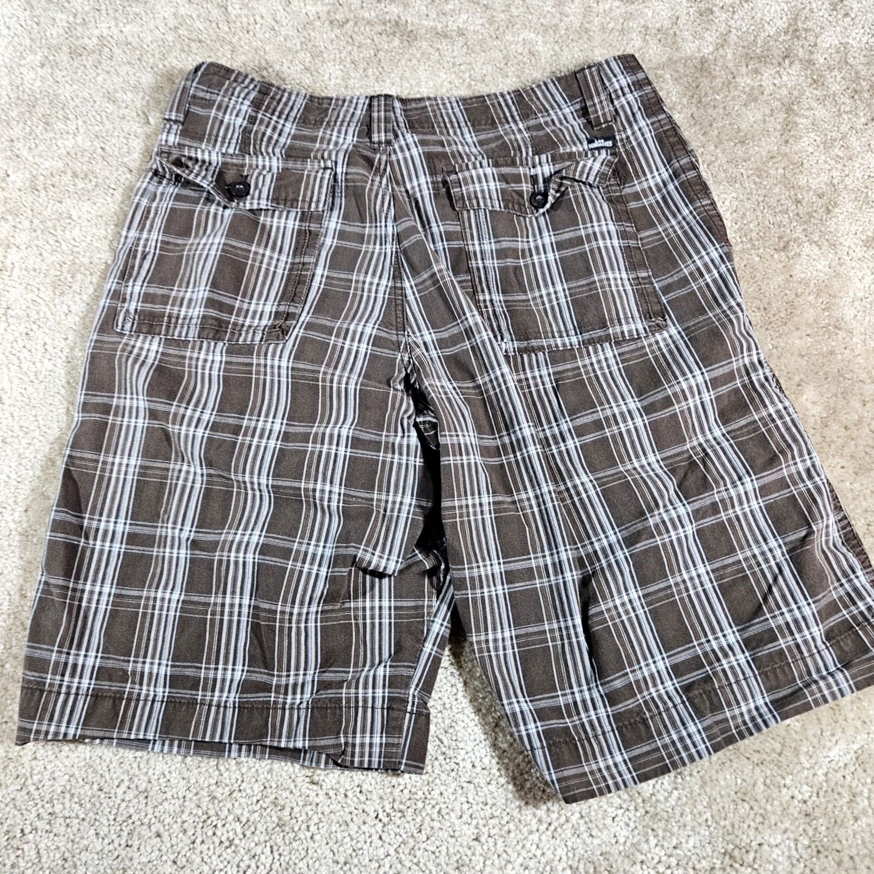Lee Lee Mens 32 Brown Plaid Chino Bermuda Shorts Outdoor Cotton Stain Size US 32 / EU 48 - 5 Thumbnail