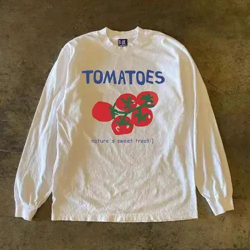 VIBE Tomato pattern street retro cotton long sleeve shirt Size US L / EU 52-54 / 3 - 7 Thumbnail