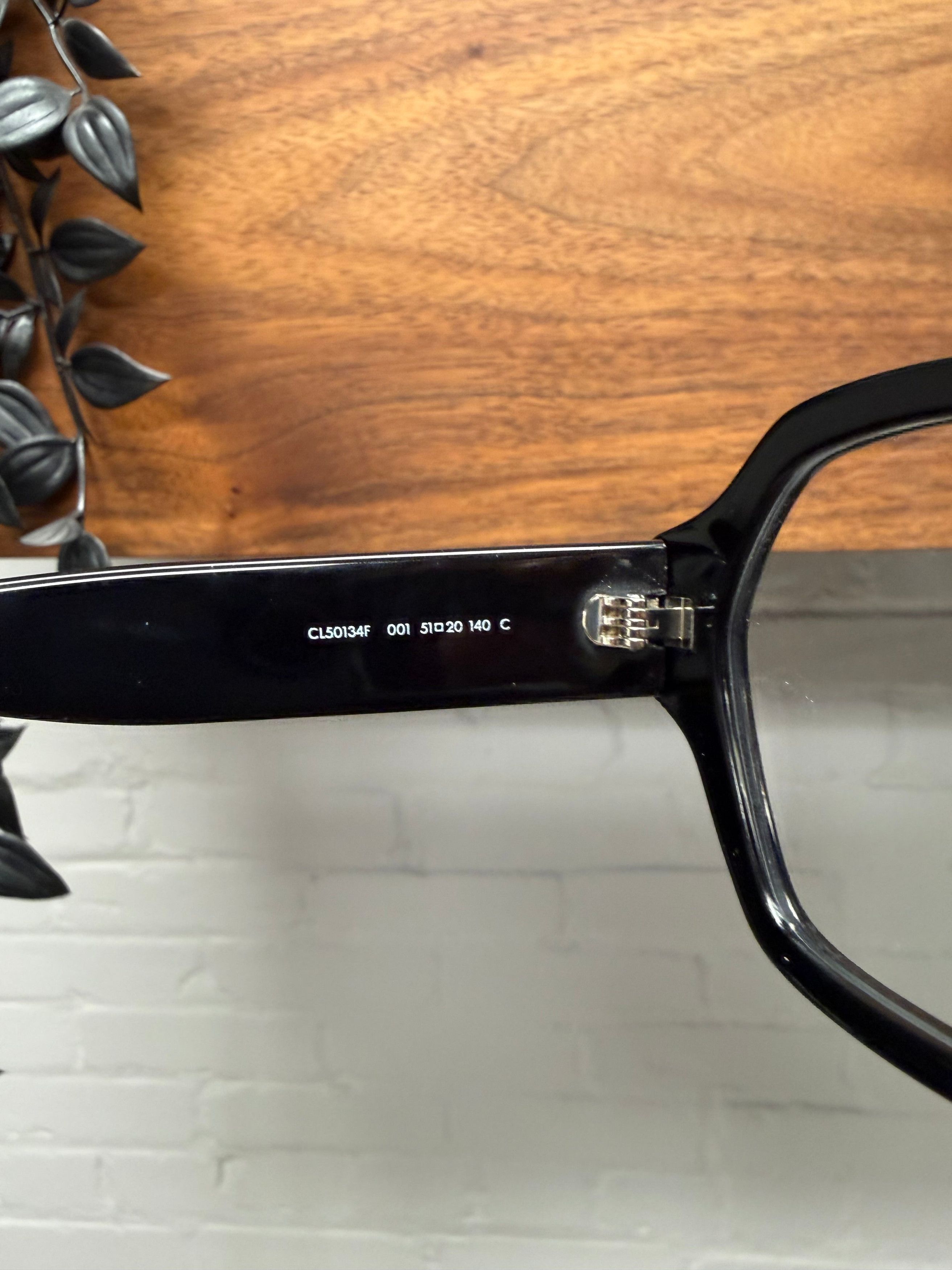 Celine Celine ‘CL50134F’ Rounded Glossy Black Optical Glasses Size ONE SIZE - 4 Thumbnail