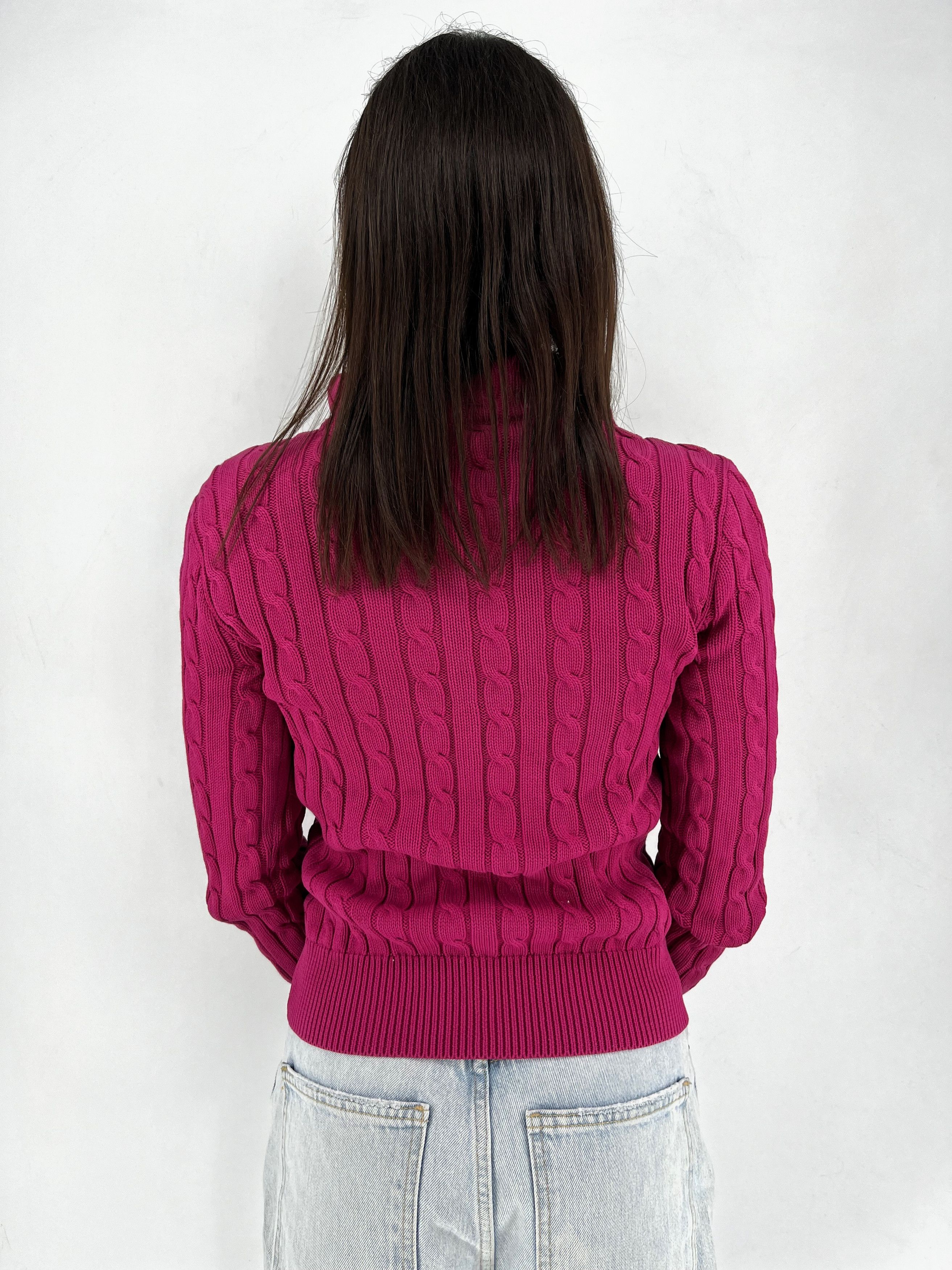 Polo Ralph Lauren Vintage Polo By Ralph Lauren Cable Knit Zip Sweater Size S / US 4 / IT 40 - 4 Thumbnail