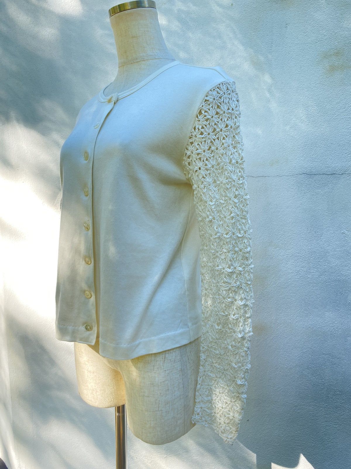 Tsumori Chisato TSUMORI CHISATO flower lace sleeve white blouse Size ONE SIZE - 13 Thumbnail