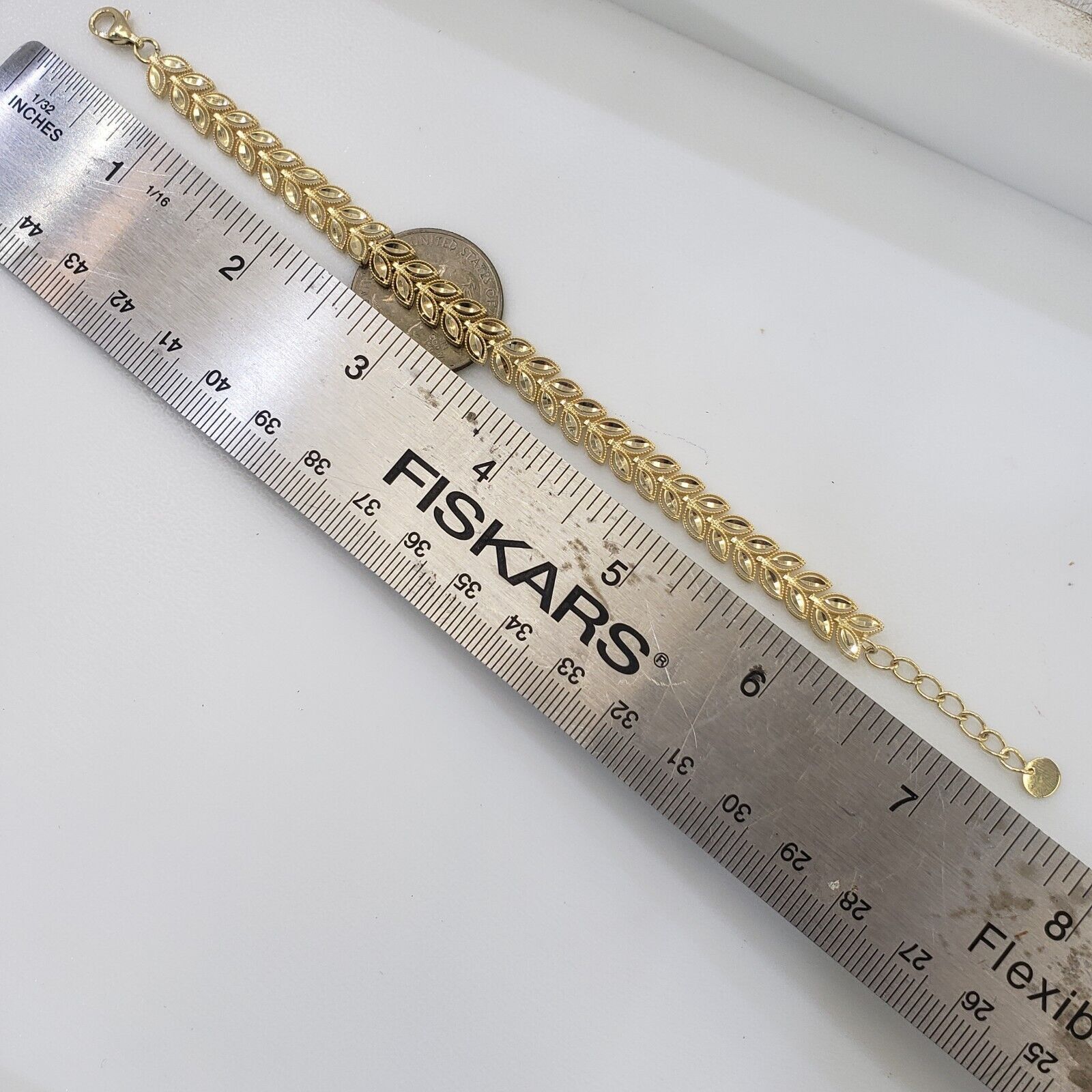 The Unbranded Brand real 14k gold bracelet adjustable Size ONE SIZE - 13 Thumbnail
