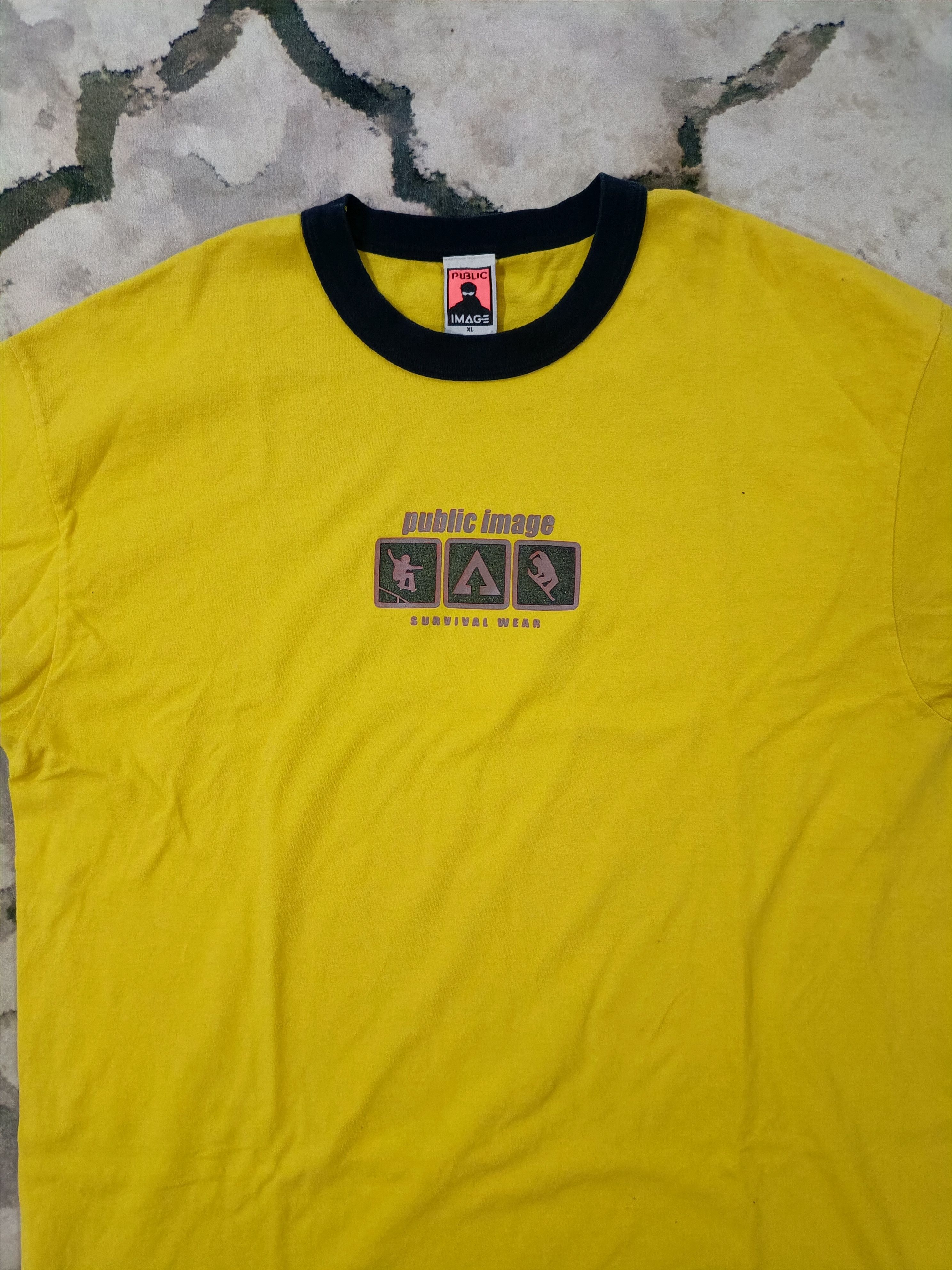 Vintage Vintage 90's ringer Public Image Clothing Skate brand Size US XL / EU 56 / 4 - 1 Thumbnail