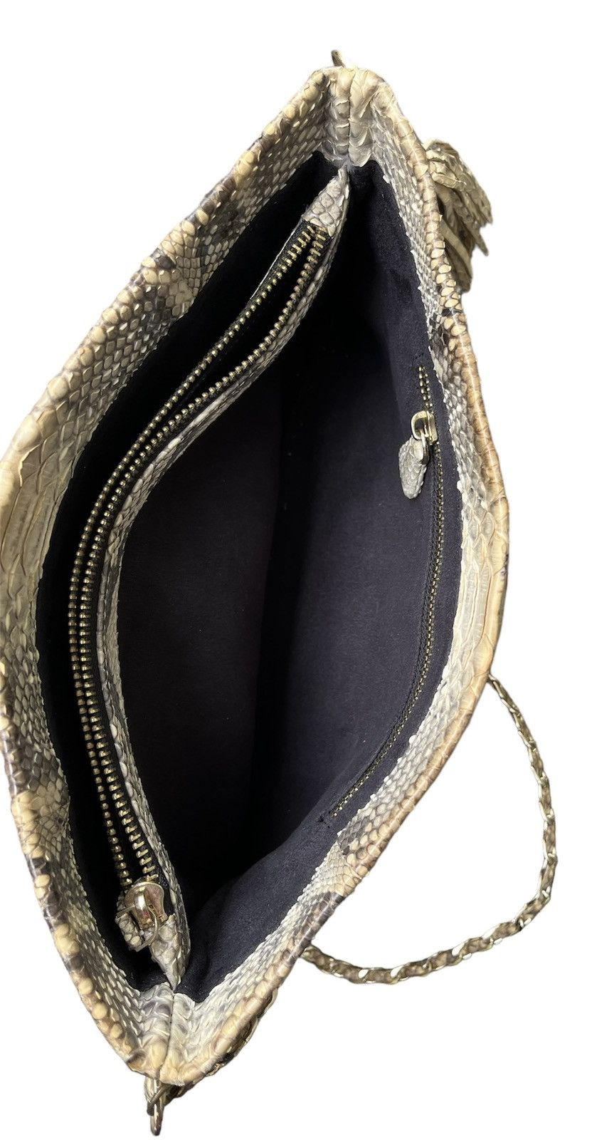 Handmade × If Six Was Nine × Vintage Chain Handbag Snake Skin Python Vintage Shoulder Bag Size ONE SIZE - 7 Thumbnail