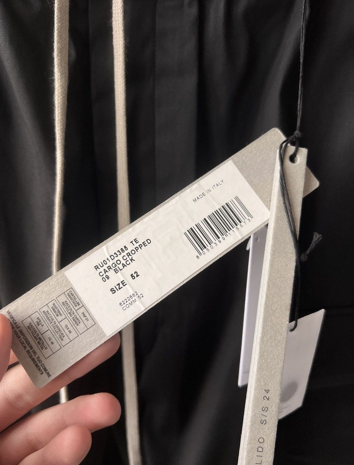 Rick Owens RICK OWENS DRAWSTRING CROPPED PANTS LIDO Size US 36 / EU 52 - 6 Thumbnail