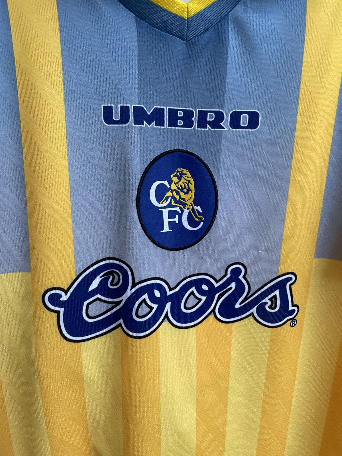 Vintage Chelsea 1995 1996 1997 #9 Viali Football Soccer Jersey Shirt Size US L / EU 52-54 / 3 - 10 Thumbnail