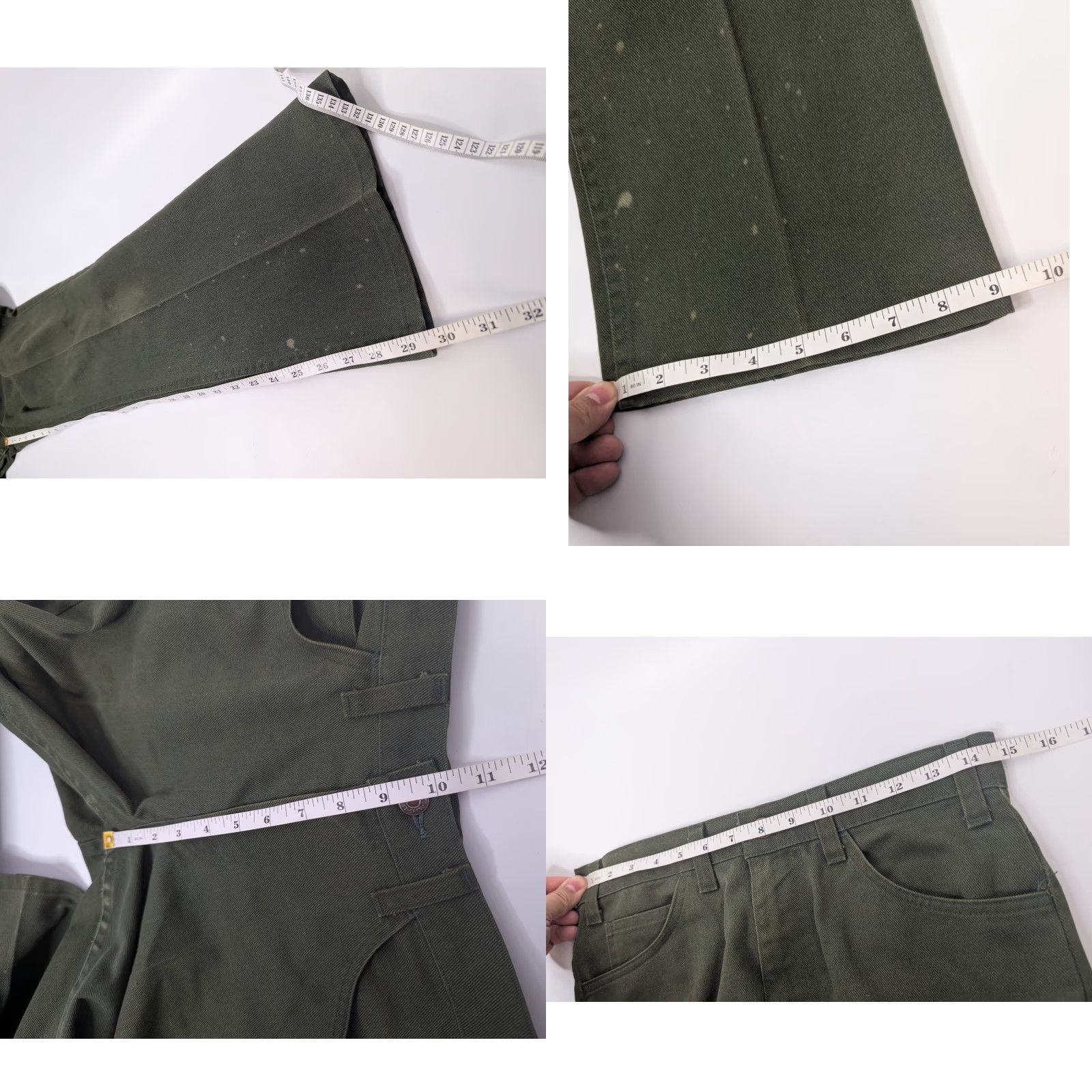 Levi's Vintage Levi's 517 Sta-Prest Men’s Pants 29x30 Green Chino 70s Talon Distressed Size US 29 - 8 Thumbnail