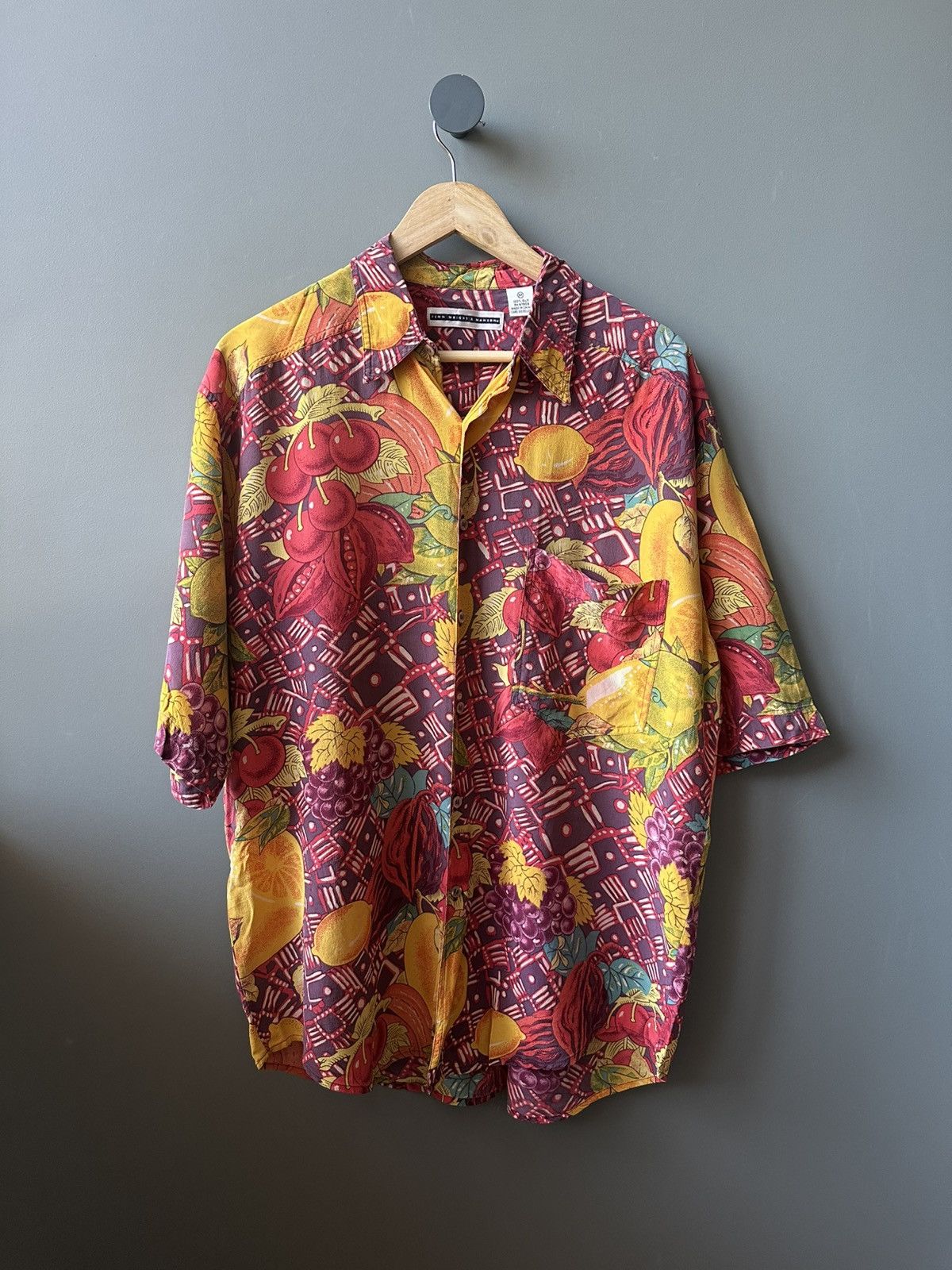 Other FENN WRIGHT & MANSON Fruits Pattern Silk Shirt Size M Size US M / EU 48-50 / 2 - 1 Thumbnail