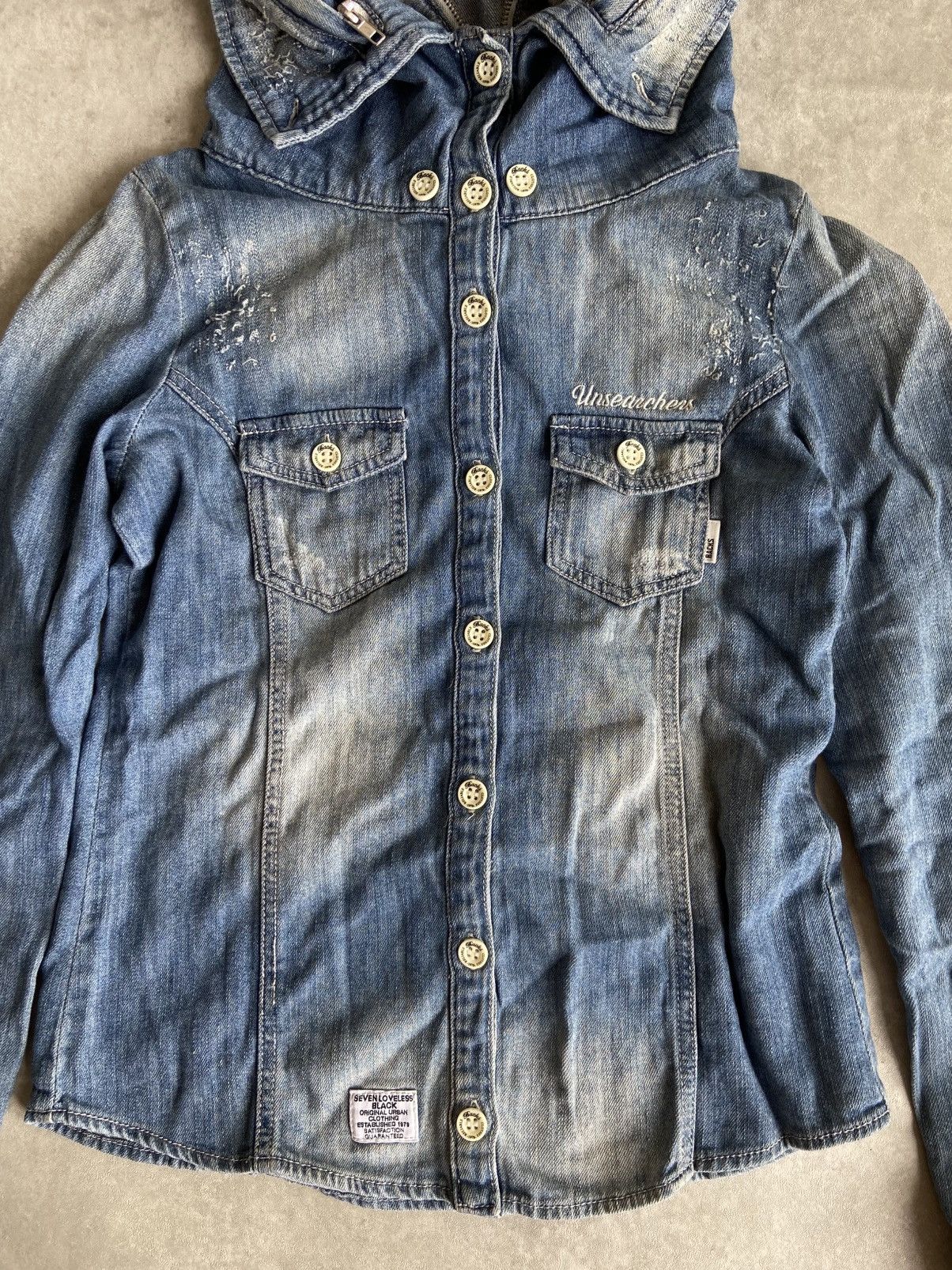 If Six Was Nine × Japanese Brand × Le Grande Bleu (L.G.B.) BACKS BONO Button Up Hoodie Denim Flannel Size US M / EU 48-50 / 2 - 2 Thumbnail