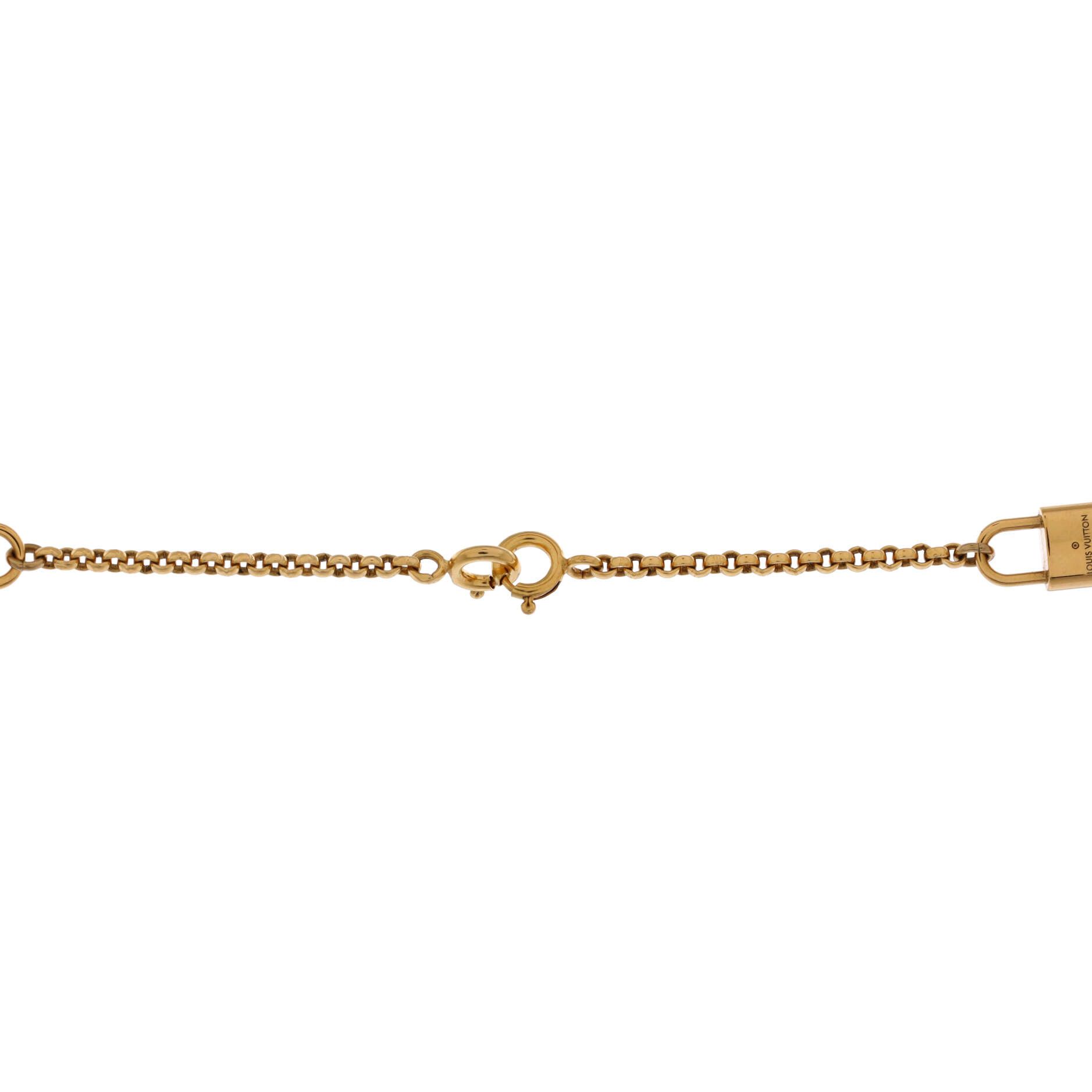 Louis Vuitton Padlock Station Long Necklace Metal with Multicolor Stones Size ONE SIZE - 1 Thumbnail