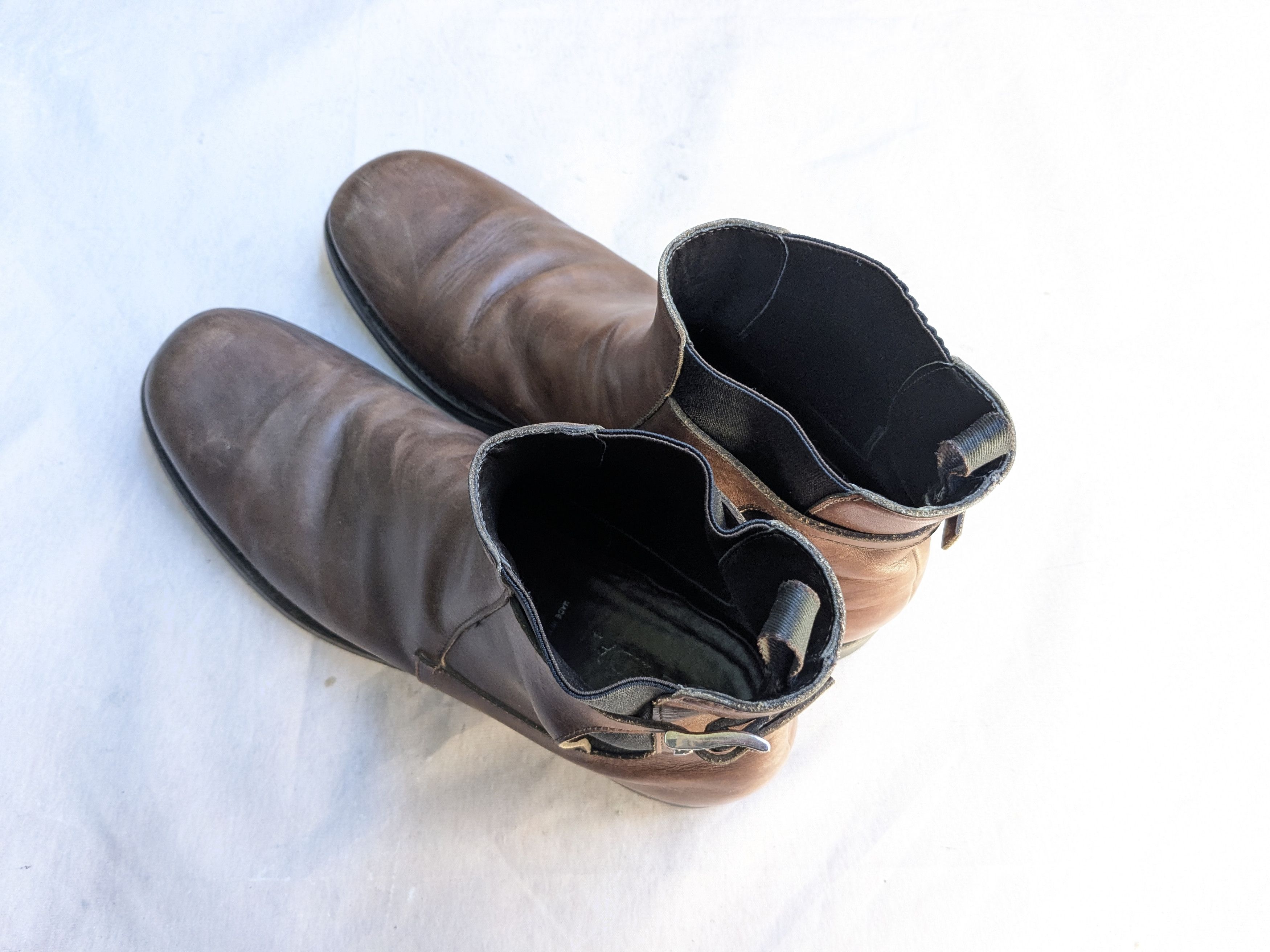 Prada × Vintage Prada Chelsea Boots Brown Leather 11 Y2K Size US 11 / EU 44 - 13 Thumbnail