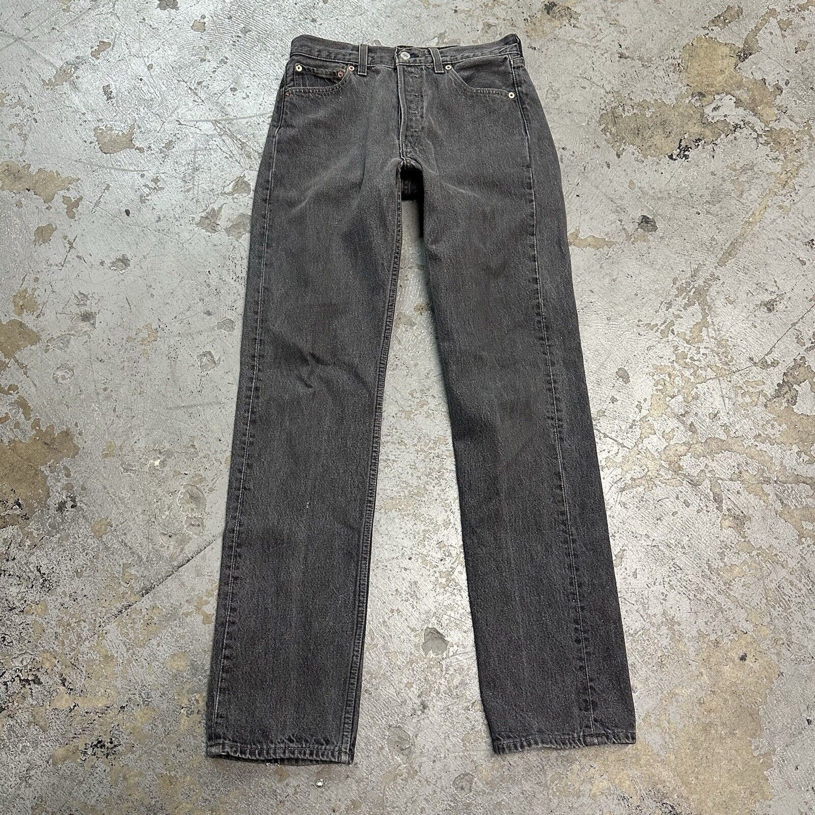 Levi's × Vintage Vintage 90s Levi’s Faded Black Denim Jeans 30x34 Made In USA Size US 30 / EU 46 - 1 Thumbnail