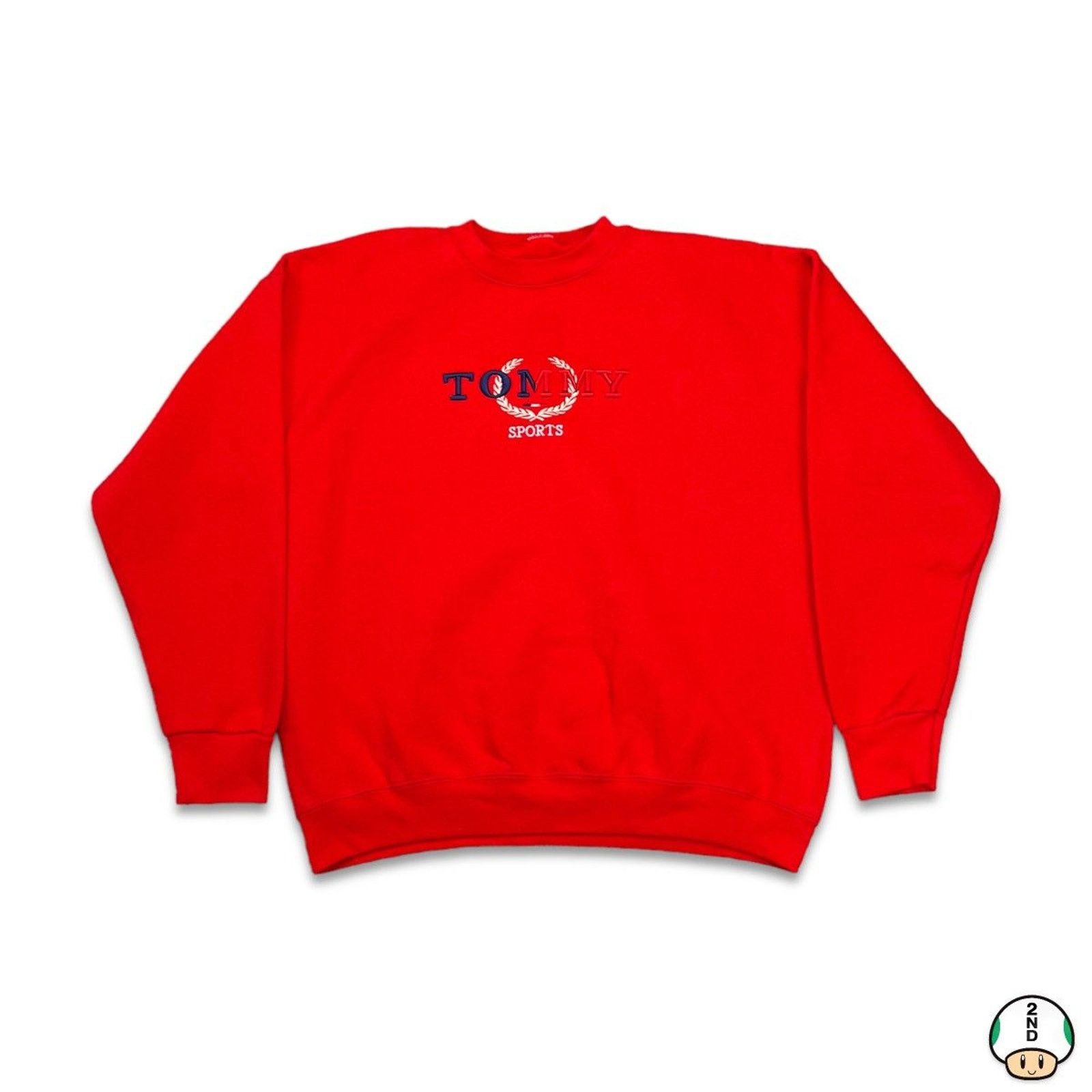 Tommy Hilfiger × Vintage Vintage 90s Tommy Hilfiger Sweatshirt Tommy Crest Pullover Size US XXL / EU 58 / 5 - 1 Thumbnail