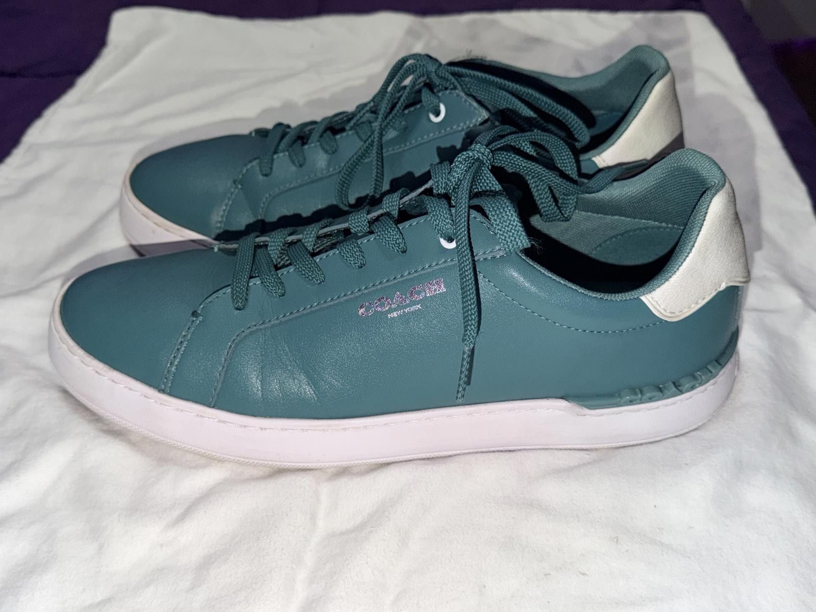 Coach Coach Mens Clip Low Top Sneaker 10.5D Chalk Ocean C3081 Size US 10.5 / EU 43-44 - 3 Thumbnail