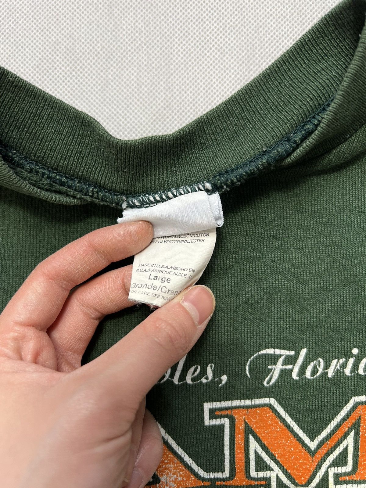 Vintage Sweatshirt Miami Vintage 90’s Green Size US L / EU 52-54 / 3 - 3 Thumbnail