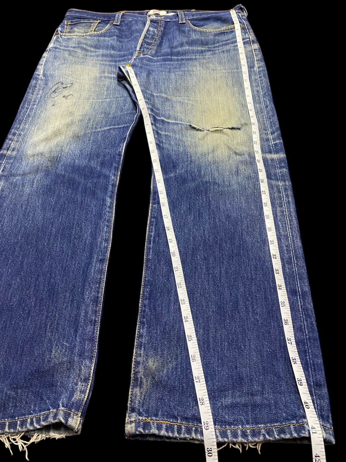 Levi's Vintage Levis 501 Y2K Mud Wash Distressed Jeans Size US 38 / EU 54 - 16 Thumbnail
