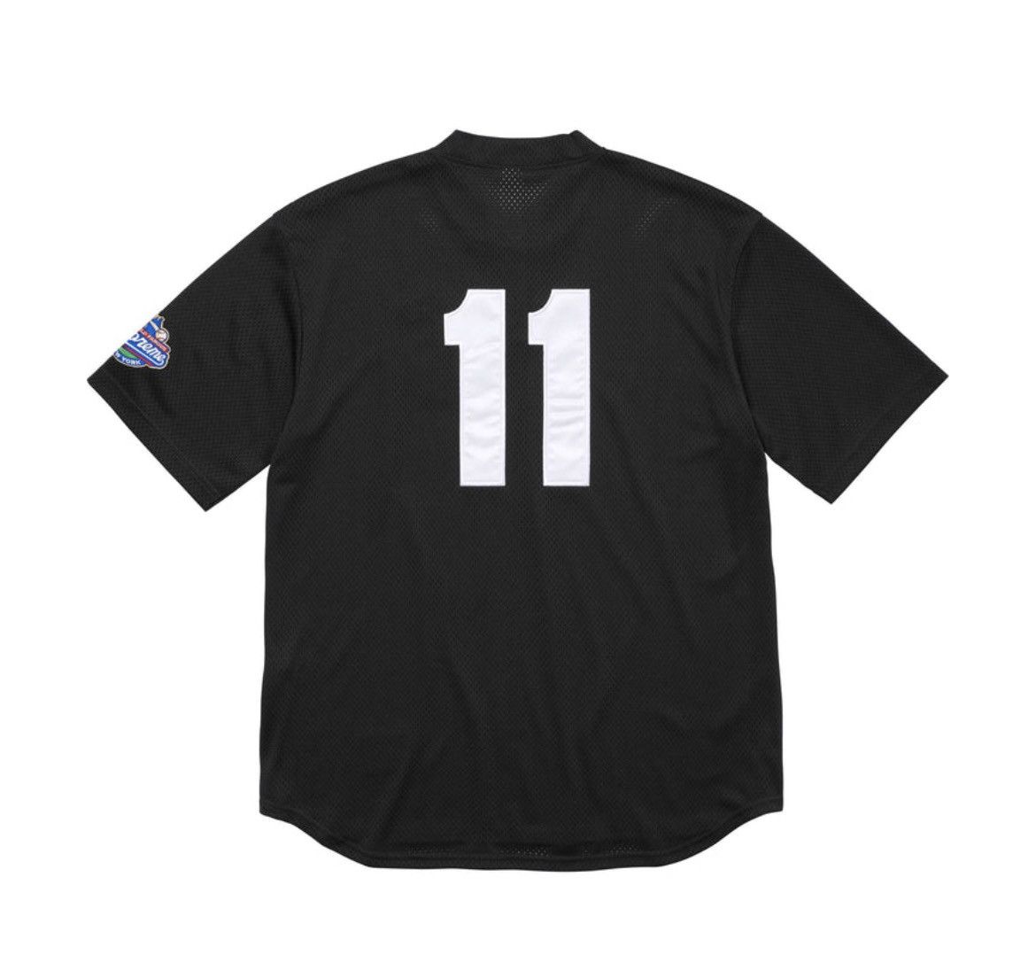 Supreme × Vintage Supreme S Logo Baseball Henley Jersey Black FW24 Size US M / EU 48-50 / 2 - 2 Thumbnail