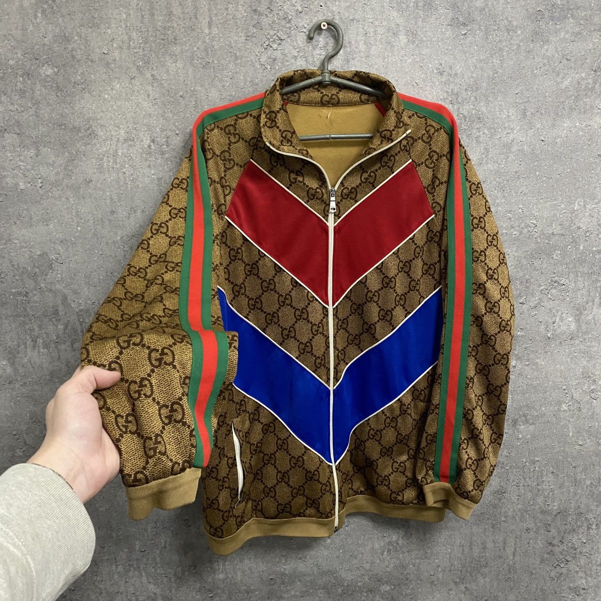 Gucci Vintage Monogram Gucci Full Zip Jacket GG Hoodie Olypmic Size US L / EU 52-54 / 3 - 2 Thumbnail