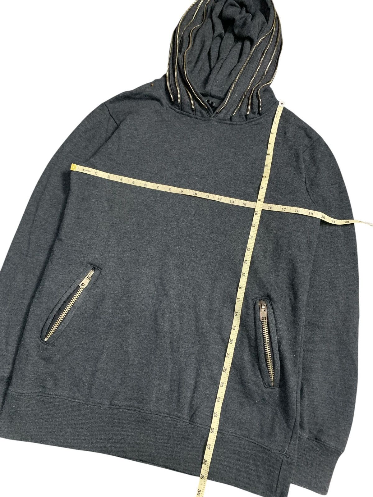 HARE MULTIZIPPER HOODIE RICK OWENS BALENCIAGA STYLE