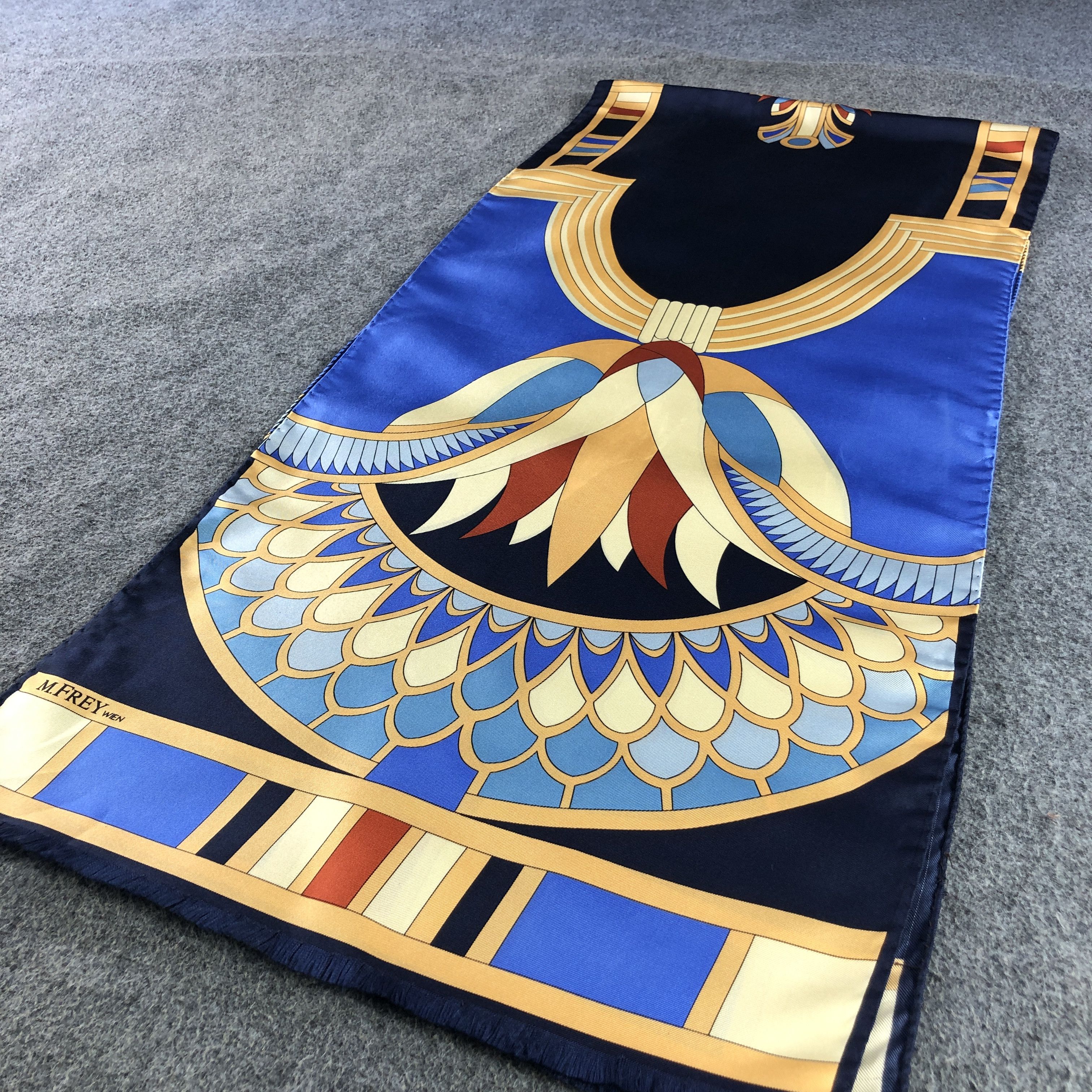 Japanese Brand M. Frey Wein Native Silk Stole Silk Scarf M1405 Size ONE SIZE - 3 Thumbnail