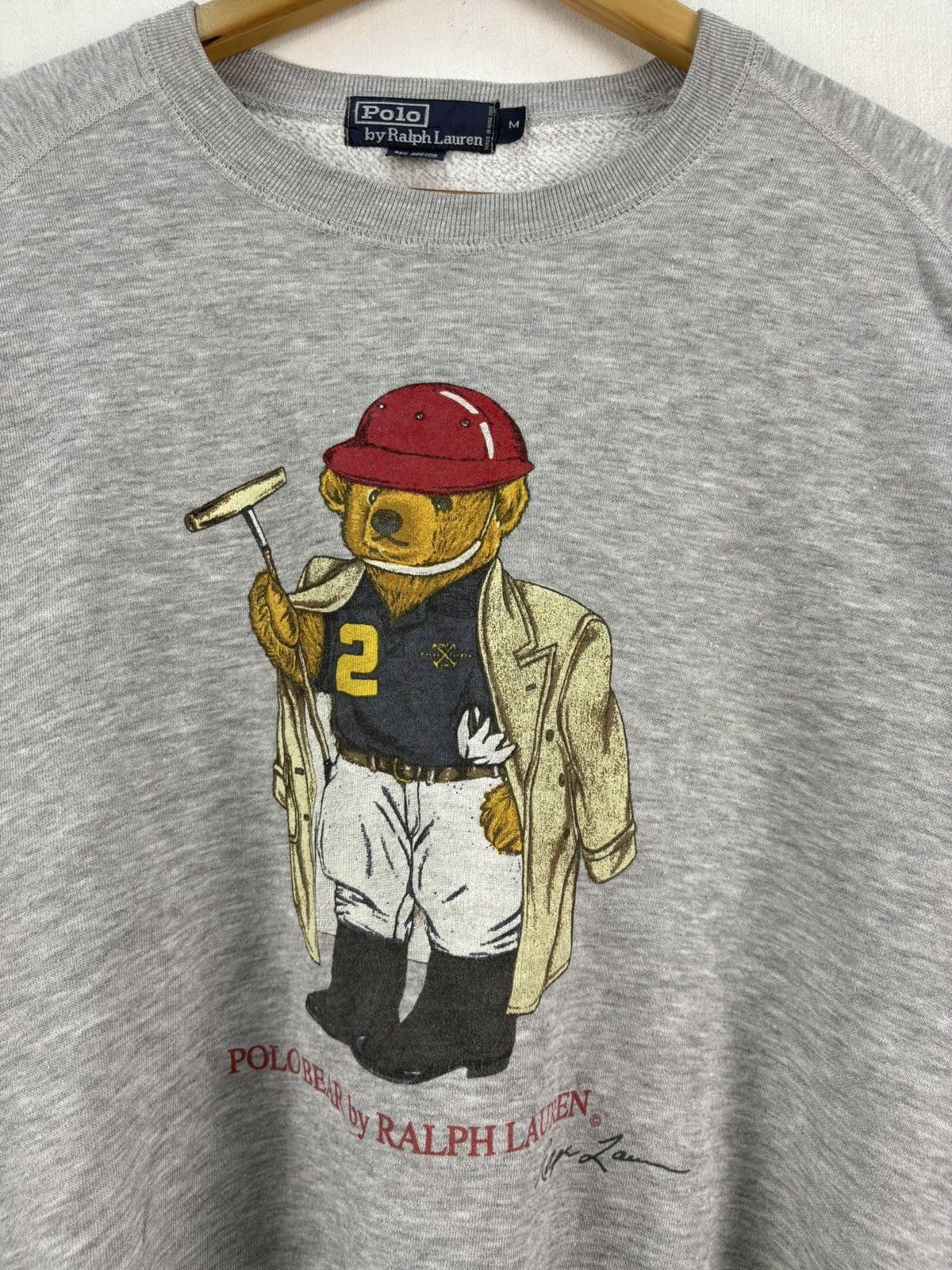 Polo Ralph Lauren Vintage 90s Polo Bear Ralph Lauren Sweatshirt Crewneck Baggy Size US M / EU 48-50 / 2 - 2 Thumbnail