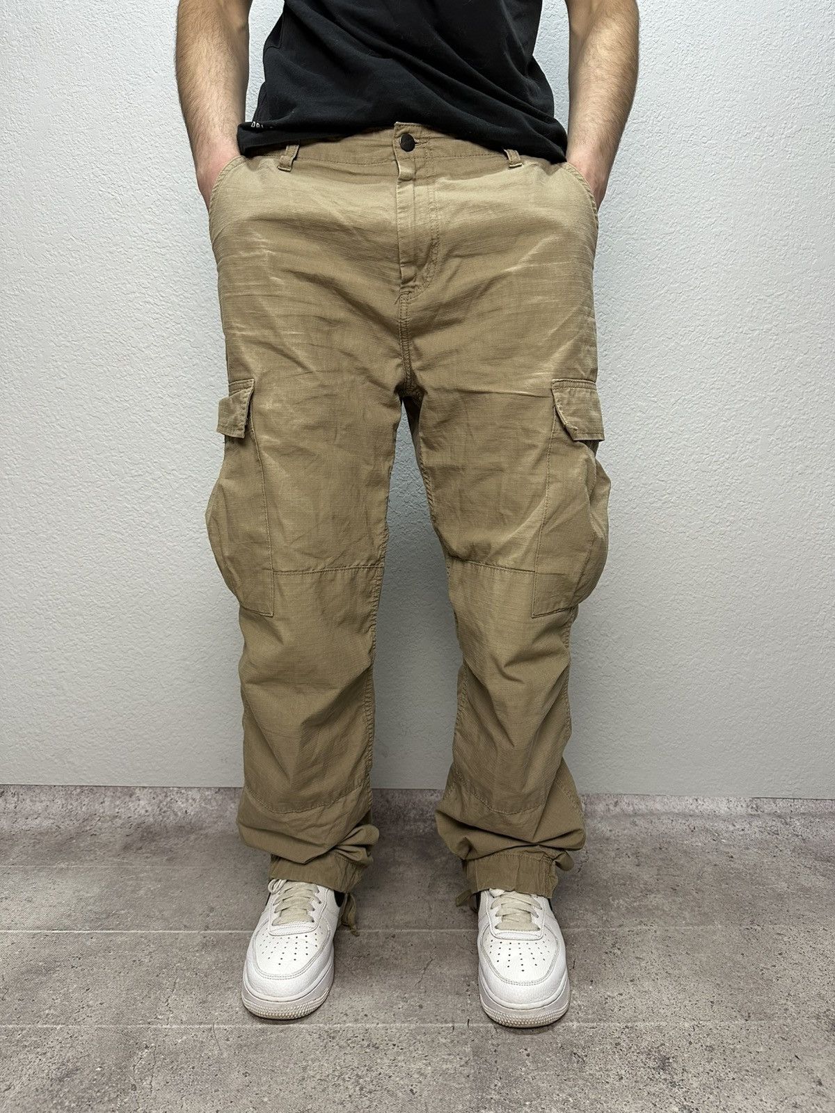 Carhartt × Vintage Vintage Carhartt Cargo Pants Beige Y2K Ripstop Archival Size US 34 / EU 50 - 8 Thumbnail