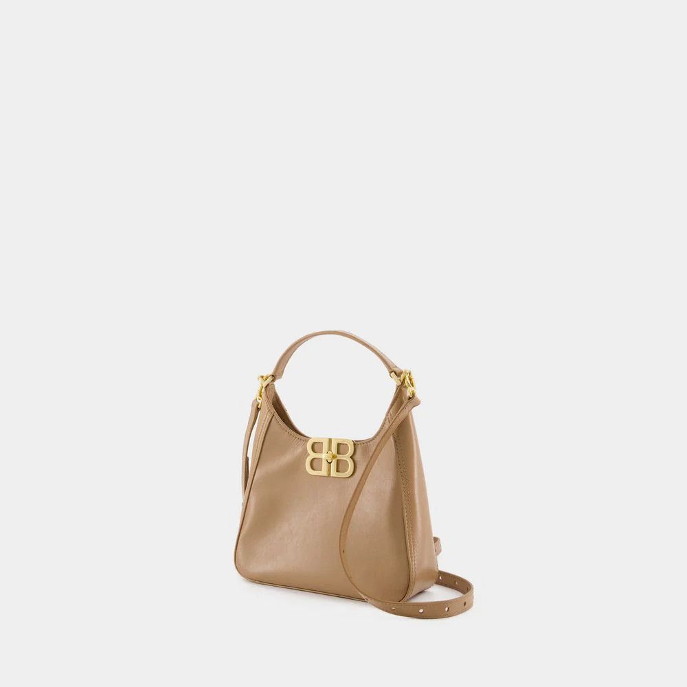 Balenciaga o1mt1gz0325 Size: OS / BB Soft Small Hobo Bag in Beige Size ONE SIZE - 2 Thumbnail