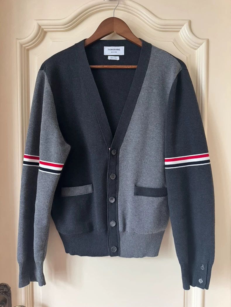 Thom Browne Thom Browne Gray cotton cardigan Size US L / EU 52-54 / 3 - 1 Thumbnail