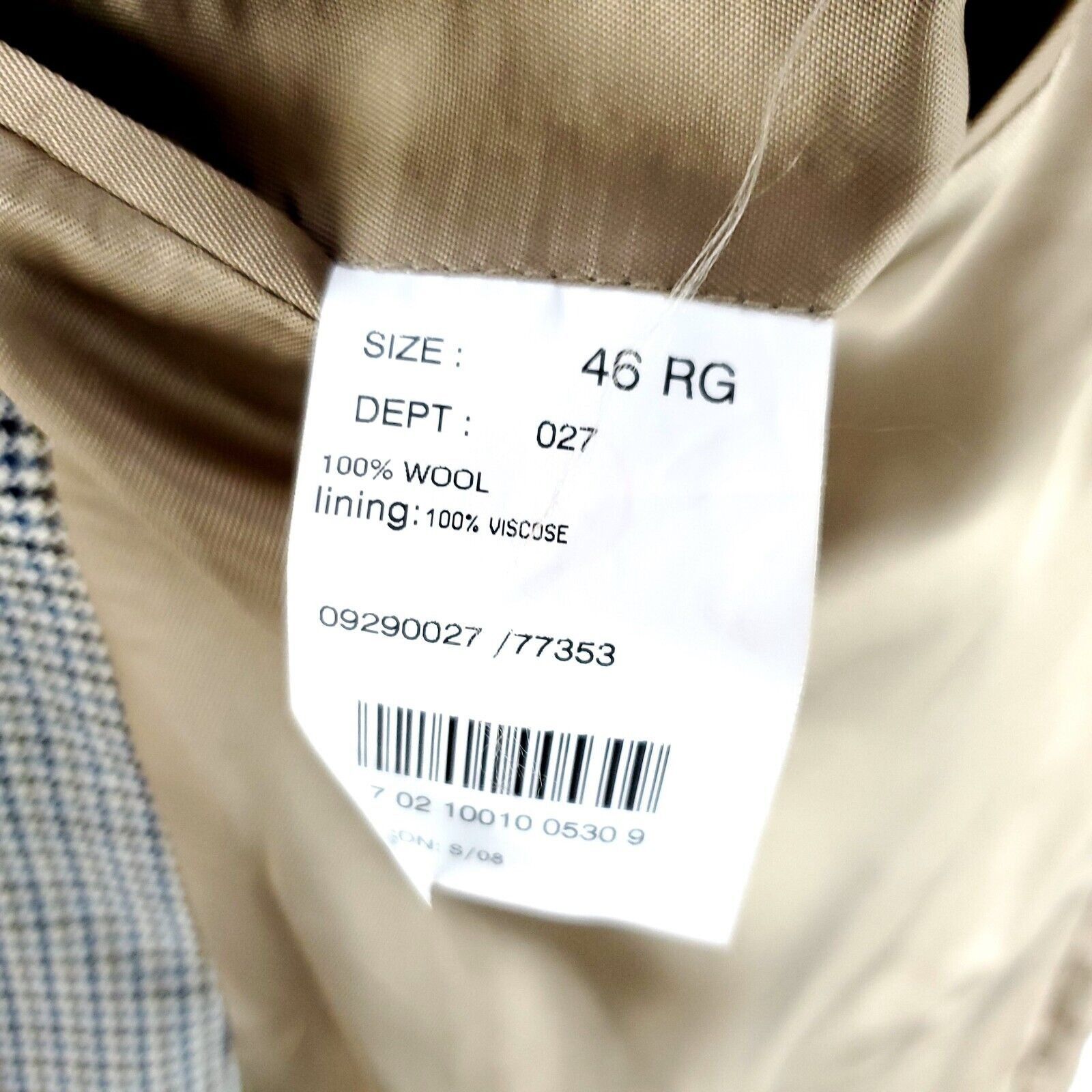 Brooks Brothers Brooks Brothers 346 Wool 2 Button Sport Coat 44R Portly Crea Size 44R - 8 Thumbnail
