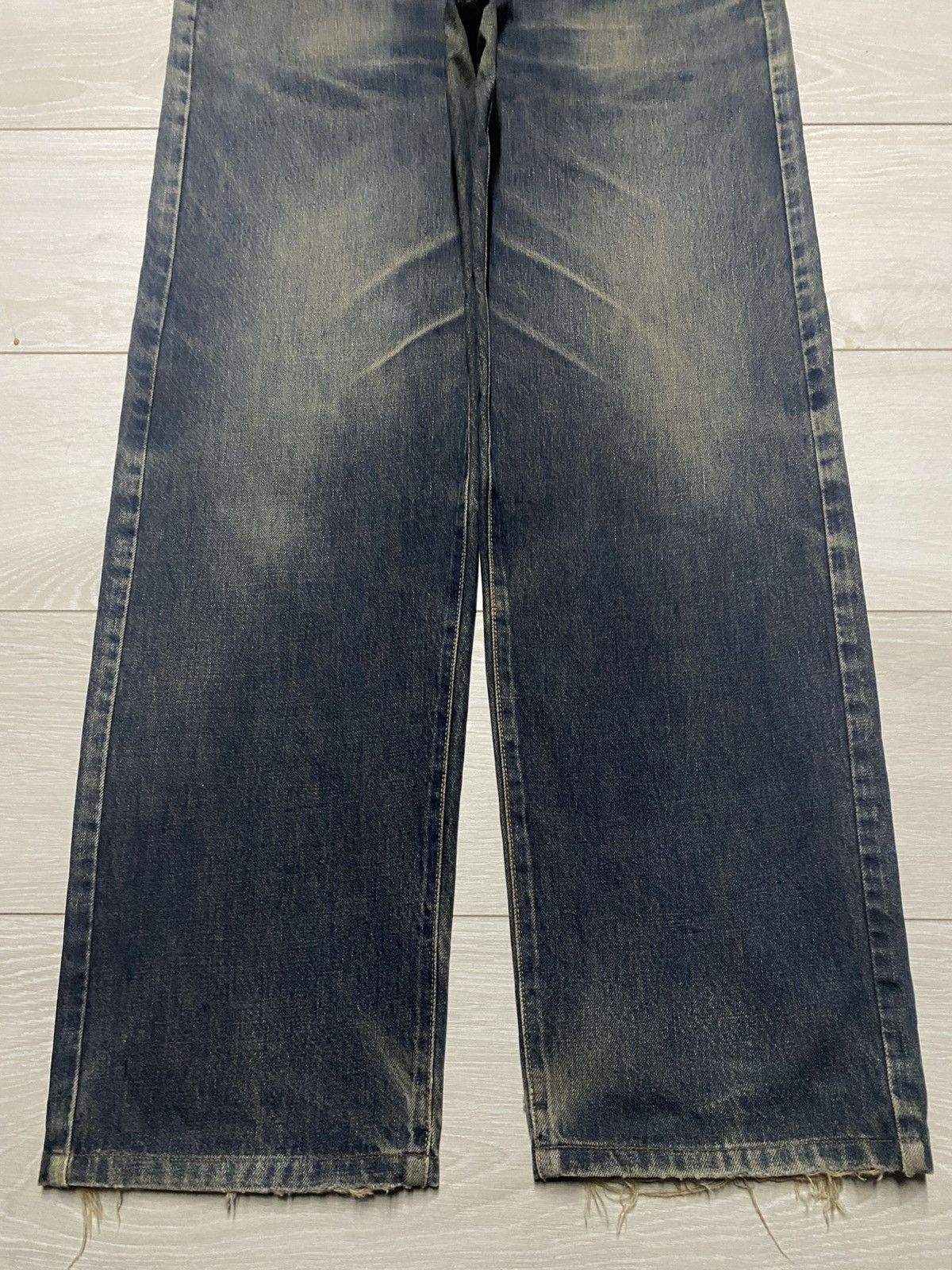 CDG by Comme des Garcons Casual Land Japan Brand Mud Wash Distressed Baggy Jeans Size US 34 / EU 50 - 5 Thumbnail