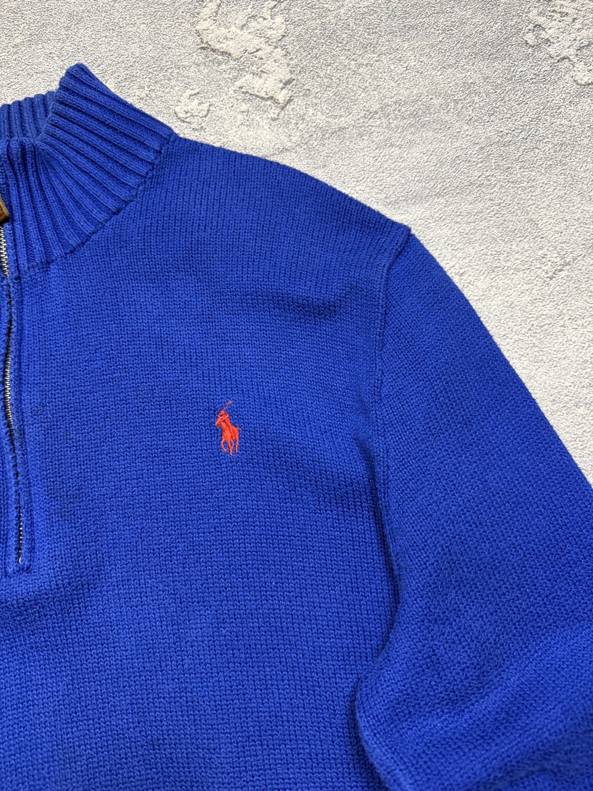 Polo Ralph Lauren Mens Vintage Polo Ralph Lauren 1/3 zip sweatshirt blue rare Size US L / EU 52-54 / 3 - 5 Thumbnail