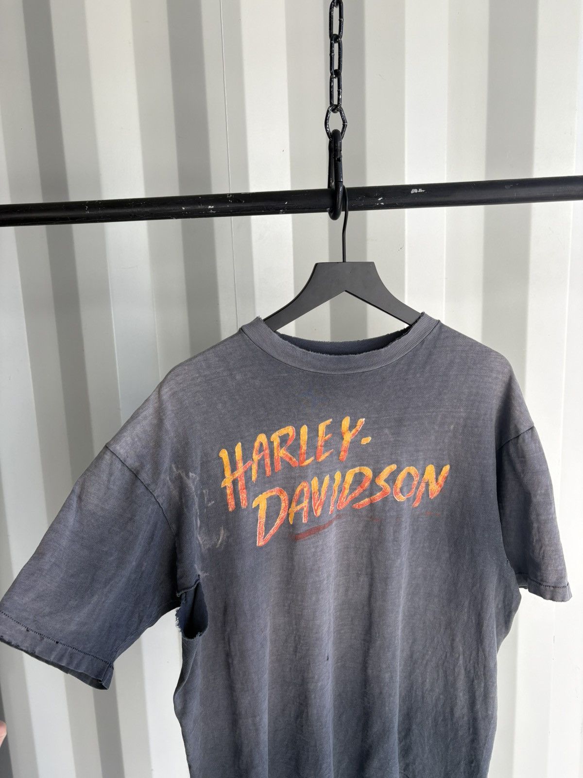 Harley Davidson Vintage Harley Davidson Shirt Faded Thrashed Band Grunge Size US XL / EU 56 / 4 - 5 Thumbnail