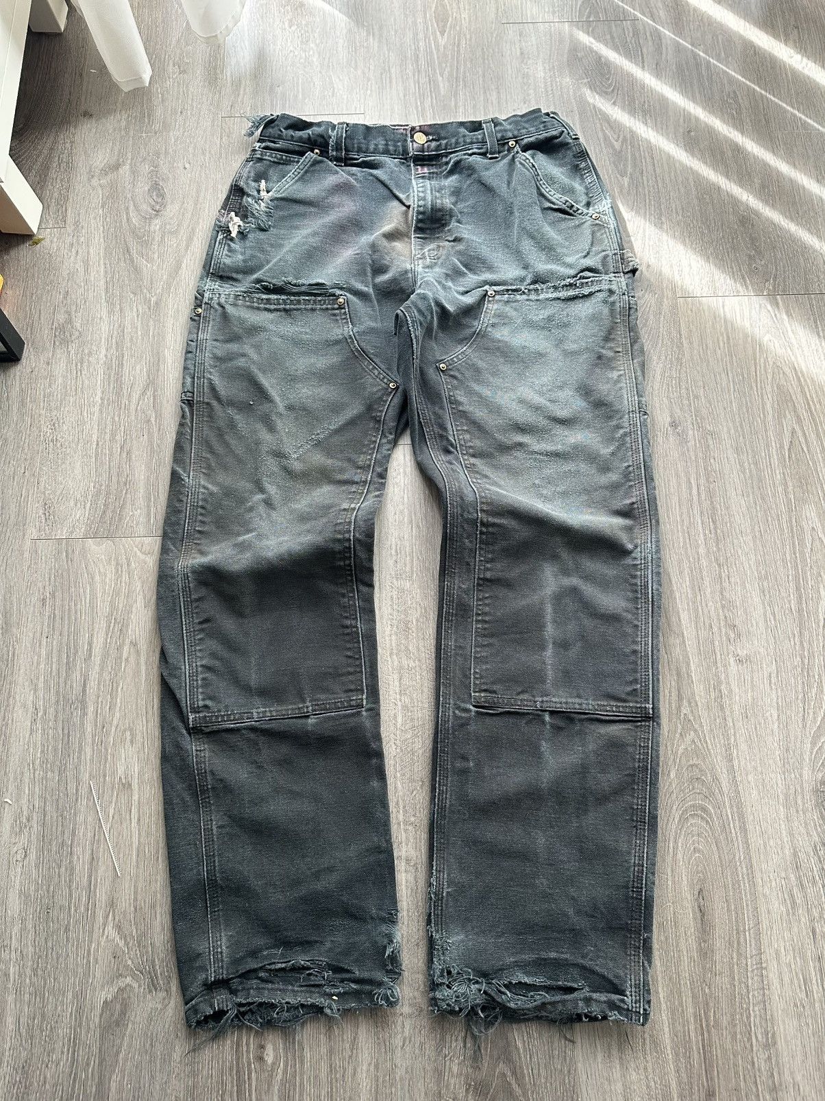 Carhartt carhartt double knee pants workwear sun faded Size US 32 / EU 48 - 1 Thumbnail