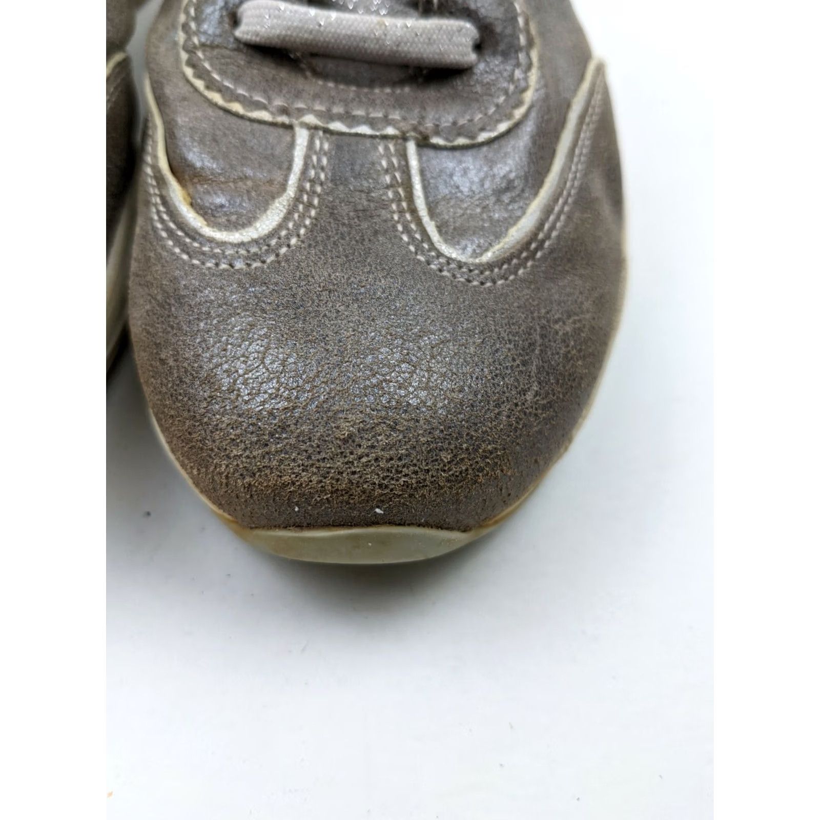 Mephisto Mephisto Runoff Air Jet Sneakers Women's Silver Crackled Leather Lace Up Sz US 7 Sneaker Walking Comfort Size US 7 / IT 37 - 2 Thumbnail