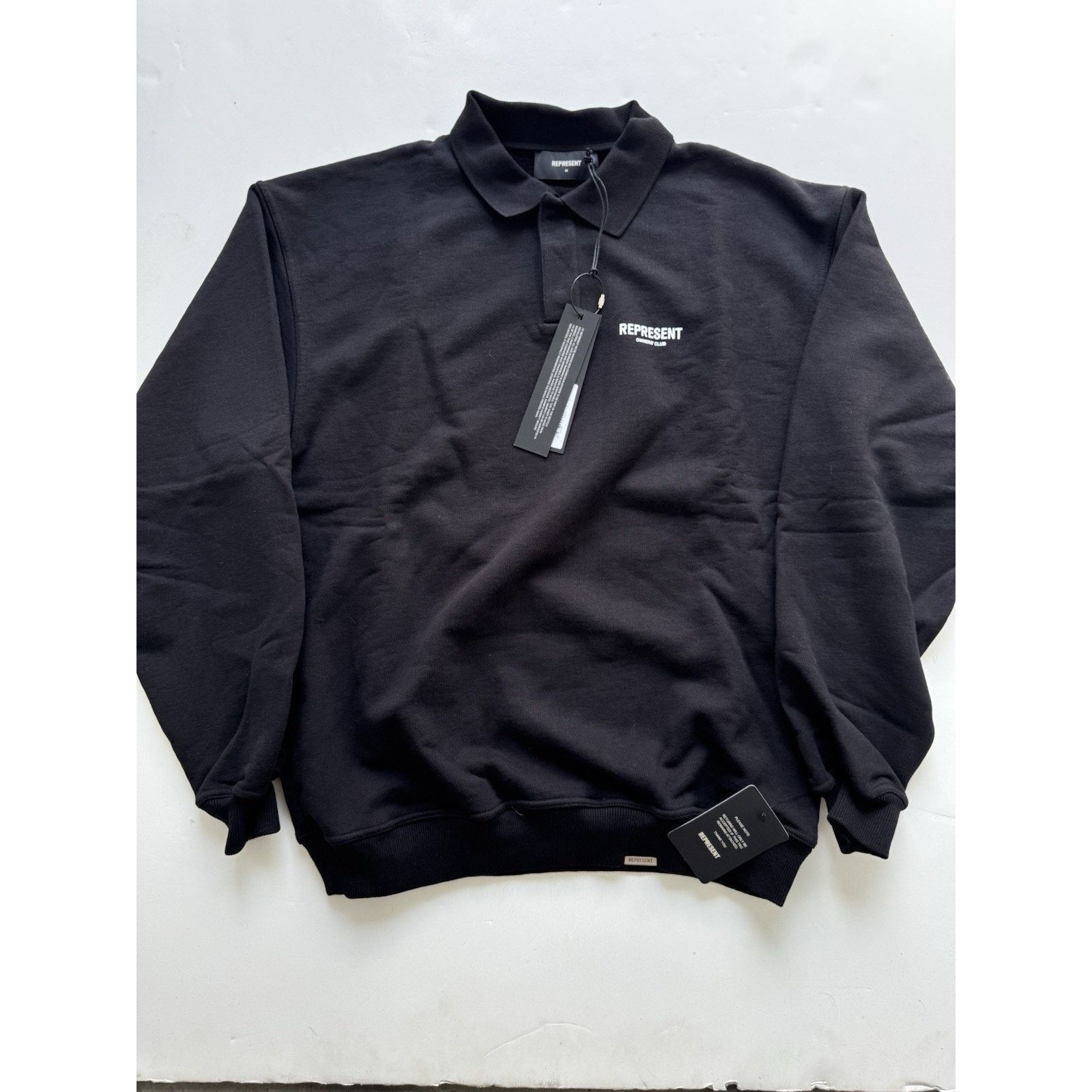 Represent Clo. Represent Men's Owners Club Long Sleeve Polo Sweater S Size US M / EU 48-50 / 2 - 2 Thumbnail