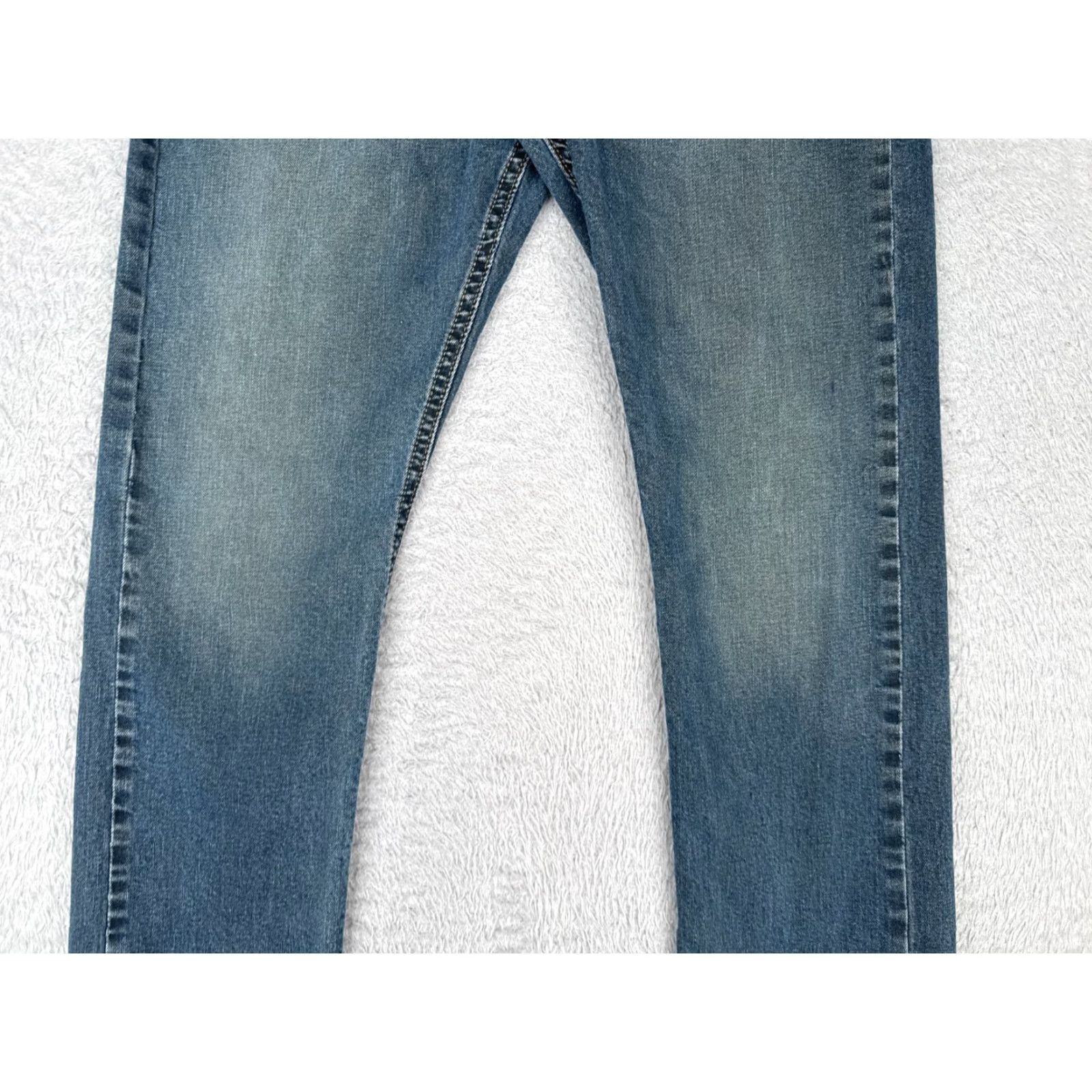 Wrangler Wrangler Jeans Mens 27 Blue Denim Atheltic Fit Straight Leg Cotton Blend 27x29 Size US 27 - 3 Thumbnail