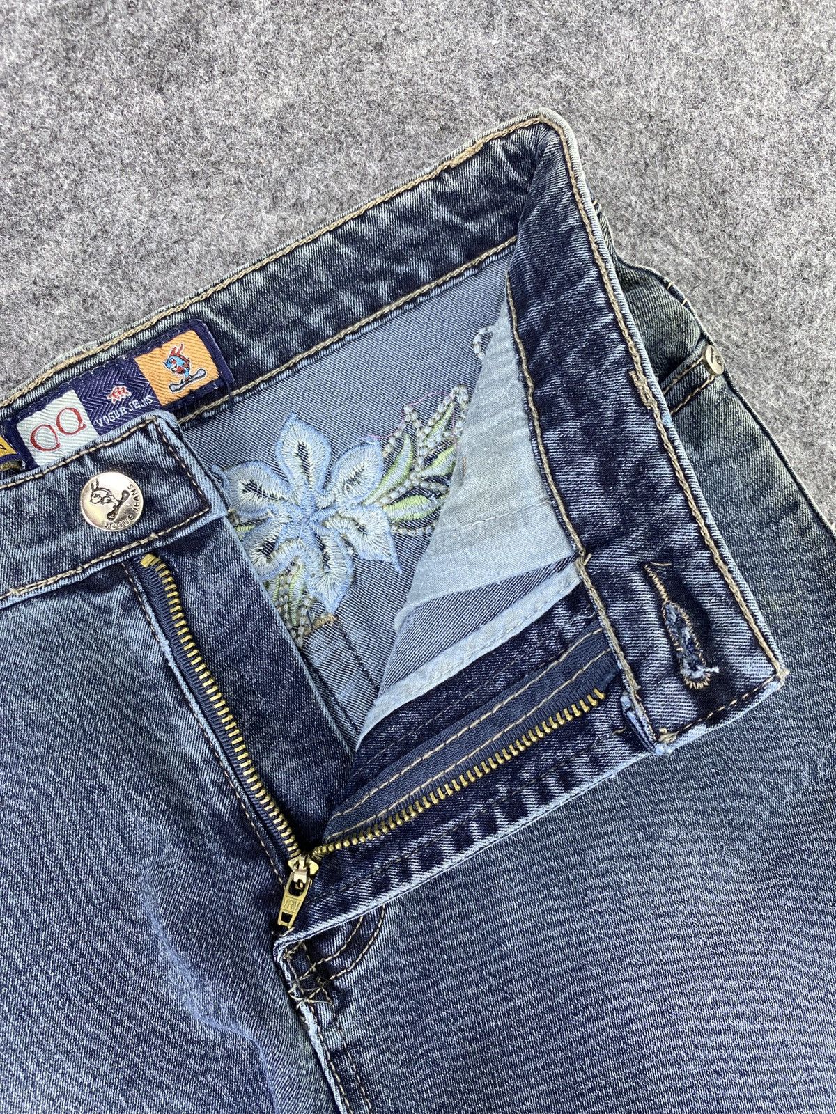 Jean × Vogue Vogue Floral Embroidery Flared Wash Jeans - J1038 Size 27" / US 4 / IT 40 - 7 Thumbnail