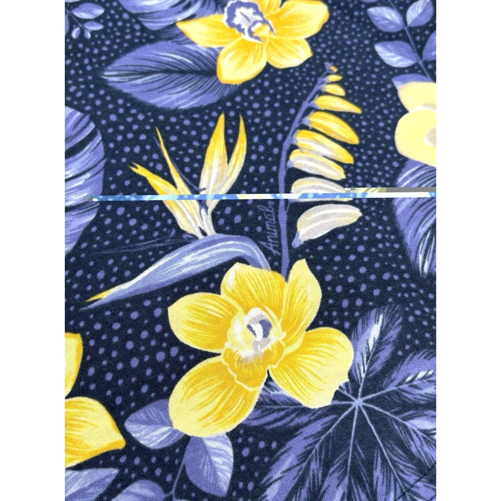 Vintage Animal floral jersey skirt 16 women’S navy yellow summer spring Pre Loved Vgc Size XXL / US 16-18 / IT 52-54 - 5 Thumbnail