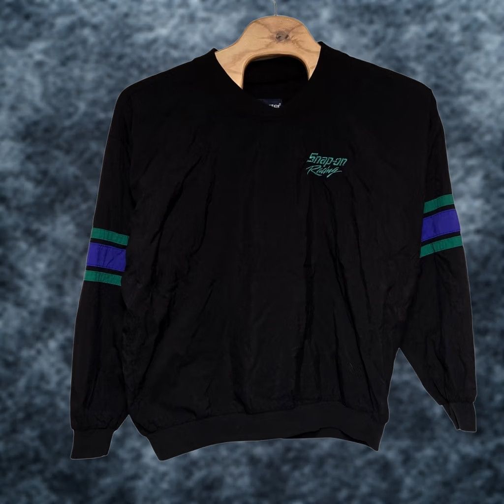 Vintage VINTAGE Snap On Racing Windbreaker by Swingster Jacket XL Men Black Nylon Made In USA Rare XL Size US XL / EU 56 / 4 - 1 Thumbnail