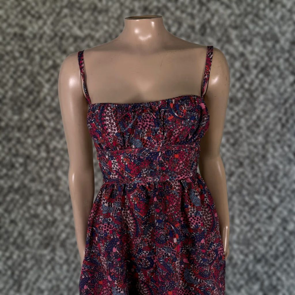For Love & Lemons For Love & Lemons Women's Dress Mini Floral Open Back Tie Summer S Pink Sleeveless 31" Waist 23" D4-21 Size S / US 4 / IT 40 - 1 Thumbnail