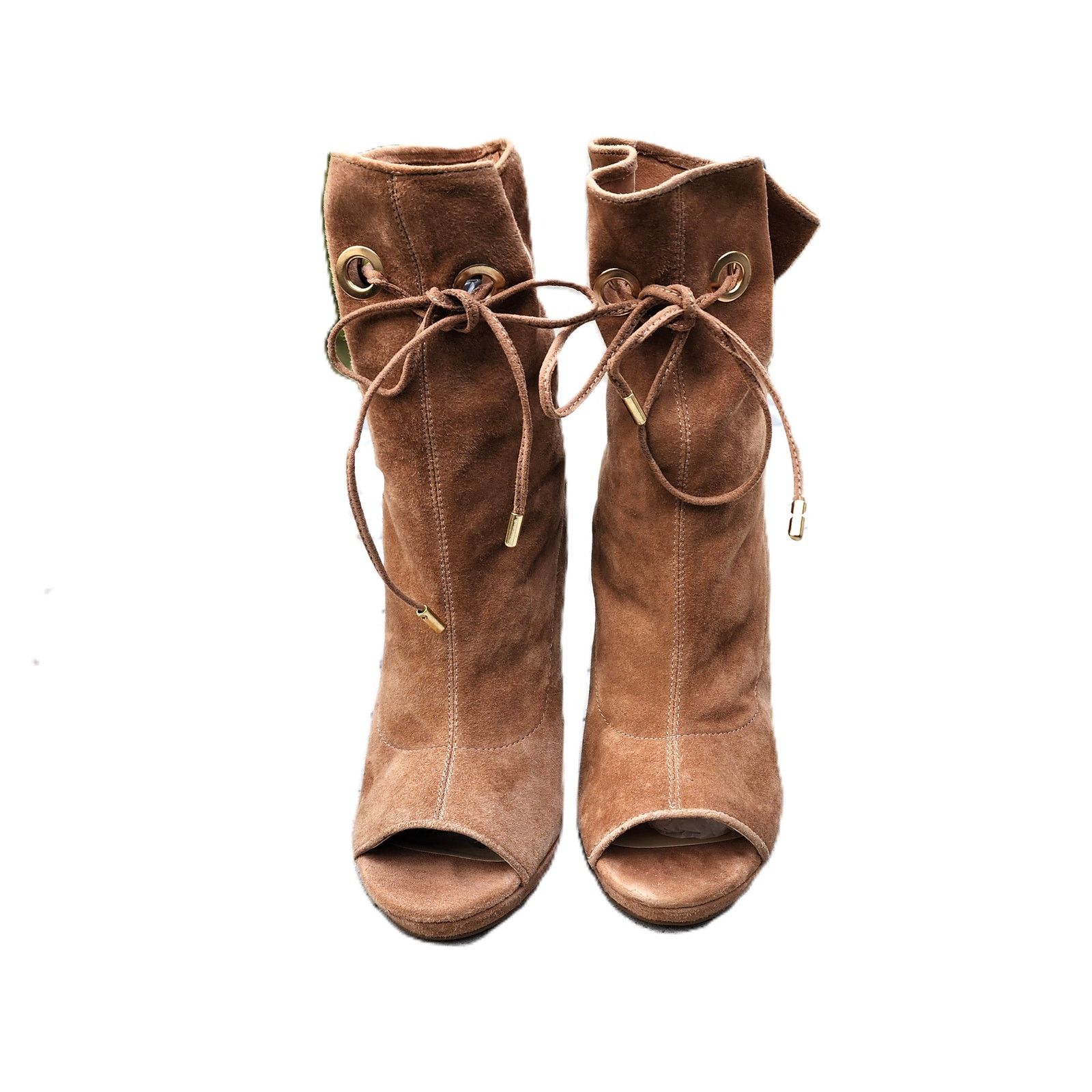 Steve Madden Steve Madden Cavalier Suede Peep Toe Ankle Booties 7.5 Size US 7.5 / IT 37.5 - 3 Thumbnail