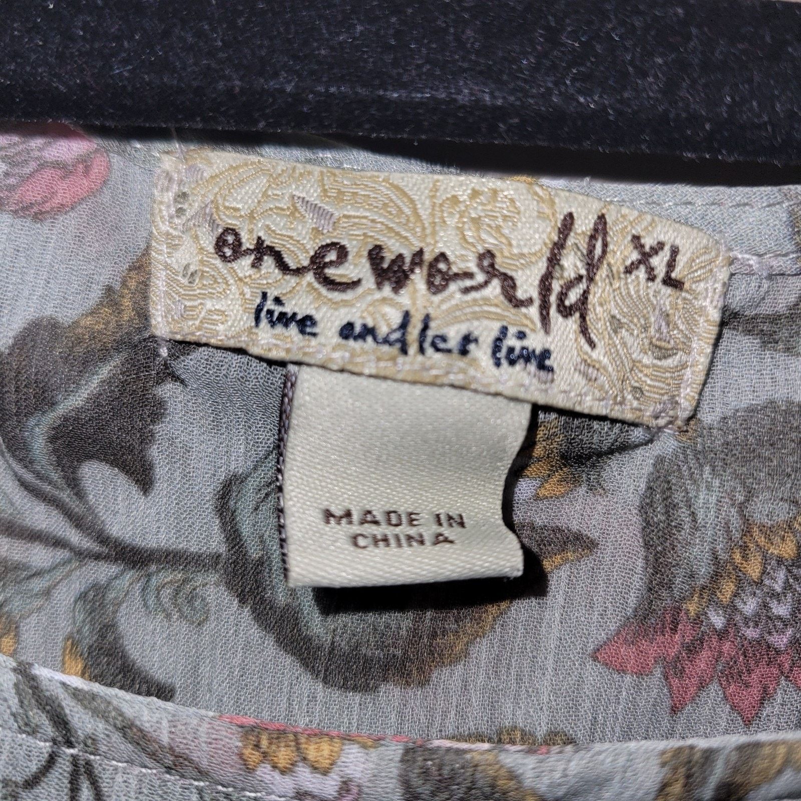 & Other Stories One World Top L Floral Sheer Sleeves Pom Pom Lightweight Size XL / US 12-14 / IT 48-50 - 2 Thumbnail