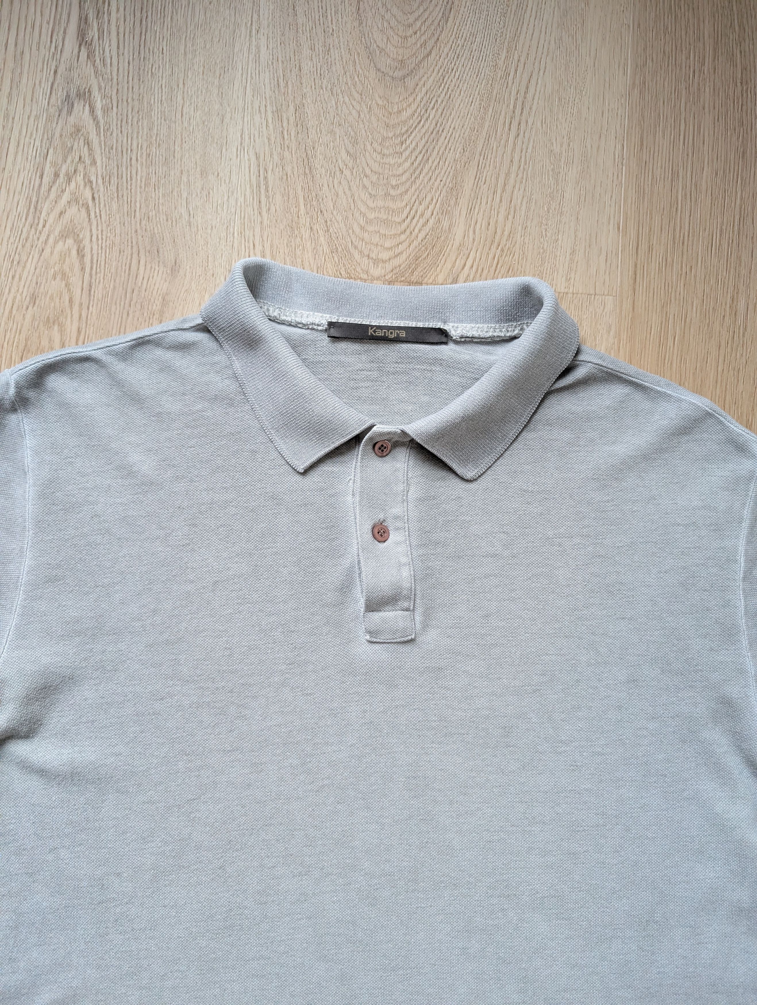 Kangra Men's Classic Grey Polo Luxury Shirt Italy